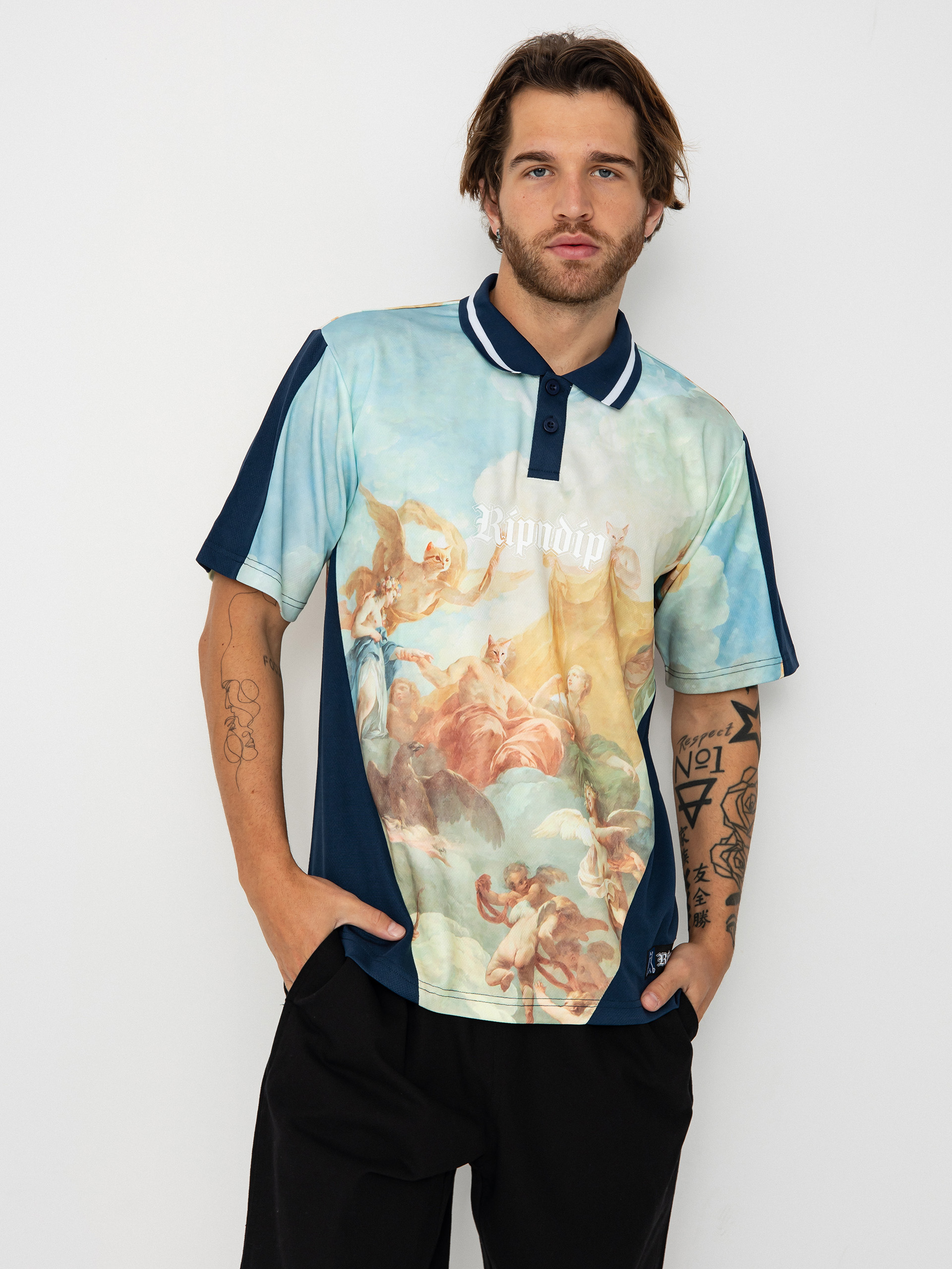 Póló RipNDip Heavens Waiting Soccer Jersey (navy multi)