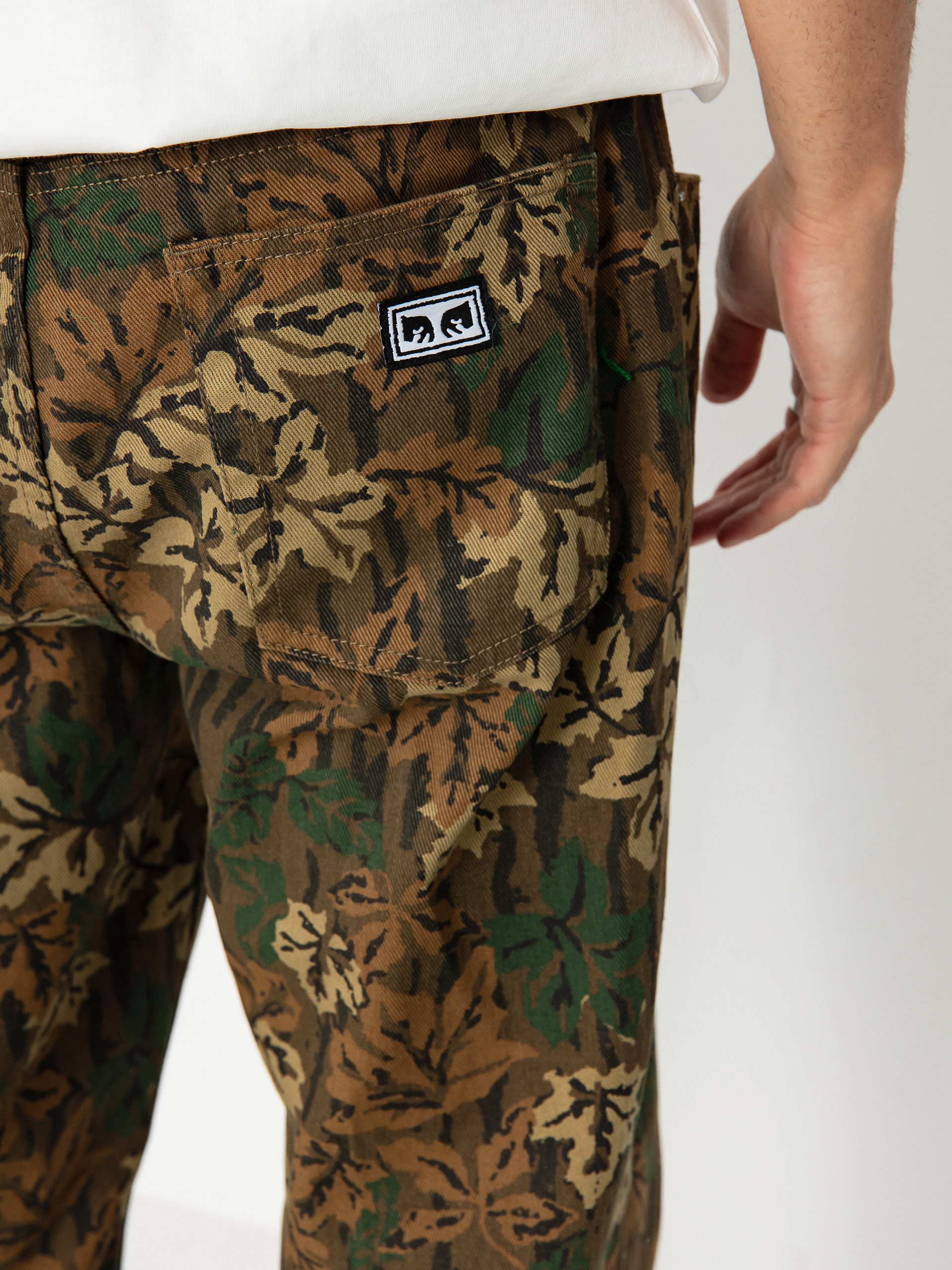 OBEY Hardwork Printed Denim Kisnadrág (mulled basil multi)