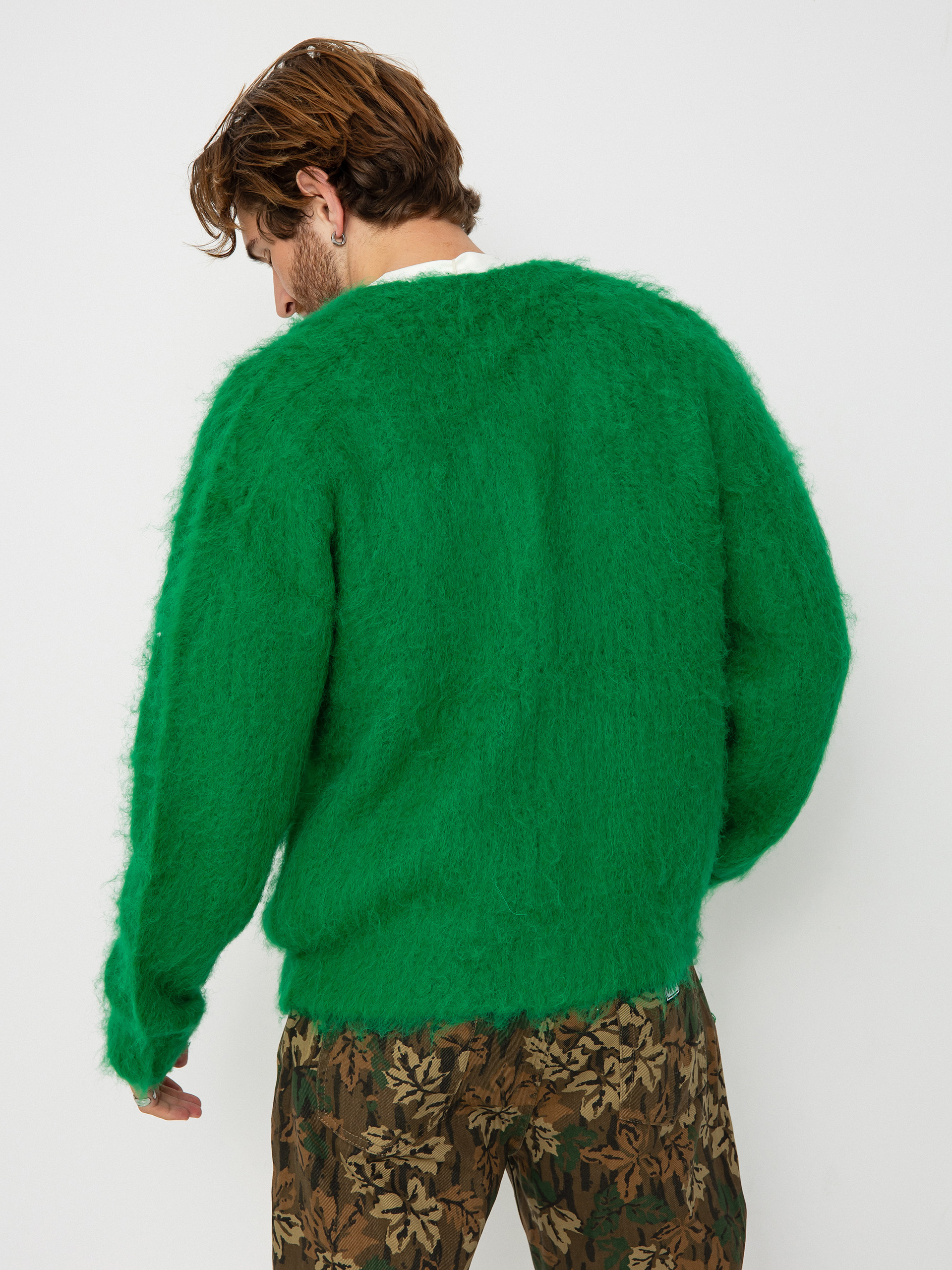 Pulóver OBEY Patron Cardigan (bright green)
