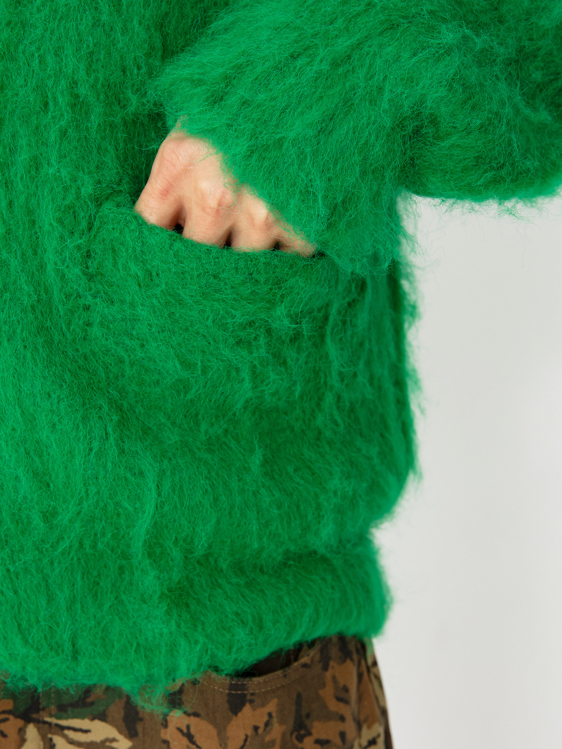 Pulóver OBEY Patron Cardigan (bright green)