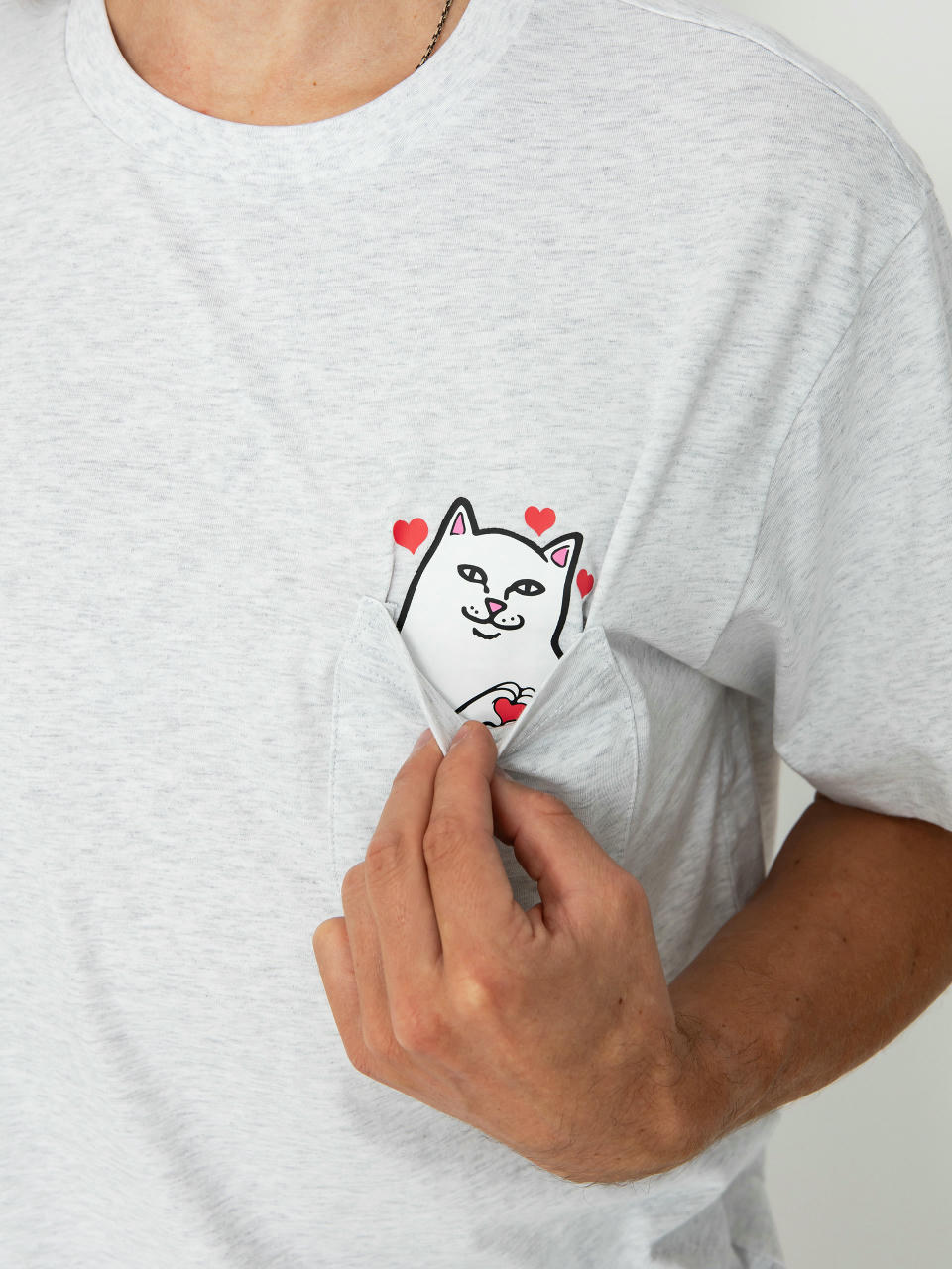 RipNDip Nermal Loves Pocket Póló (ash heather)