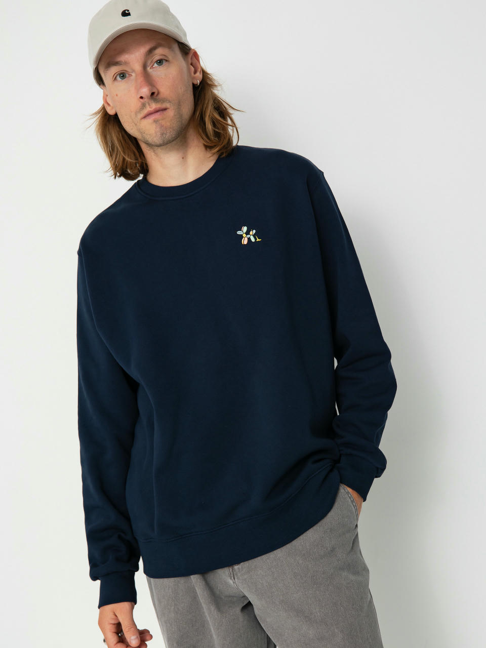 Iriedaily Dog A While Crewneck Pulóver (midnight)