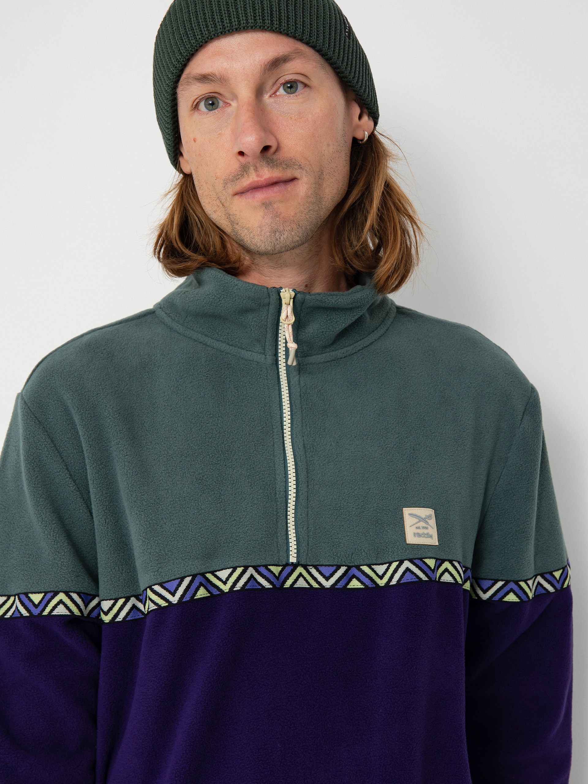 Férfi Polár pulóver Iriedaily Monte Noe (cool jungle)