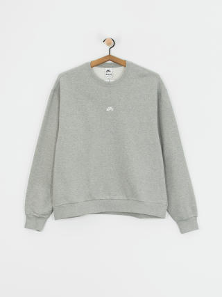 Nike SB Essential Logo Crew Pulóver (dk grey heather/white)