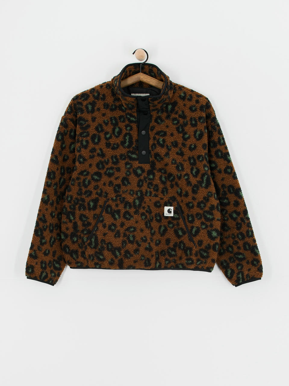 Polár pulóver Carhartt WIP Elliot Wmn (camo leo jacquard/tamarind/black)