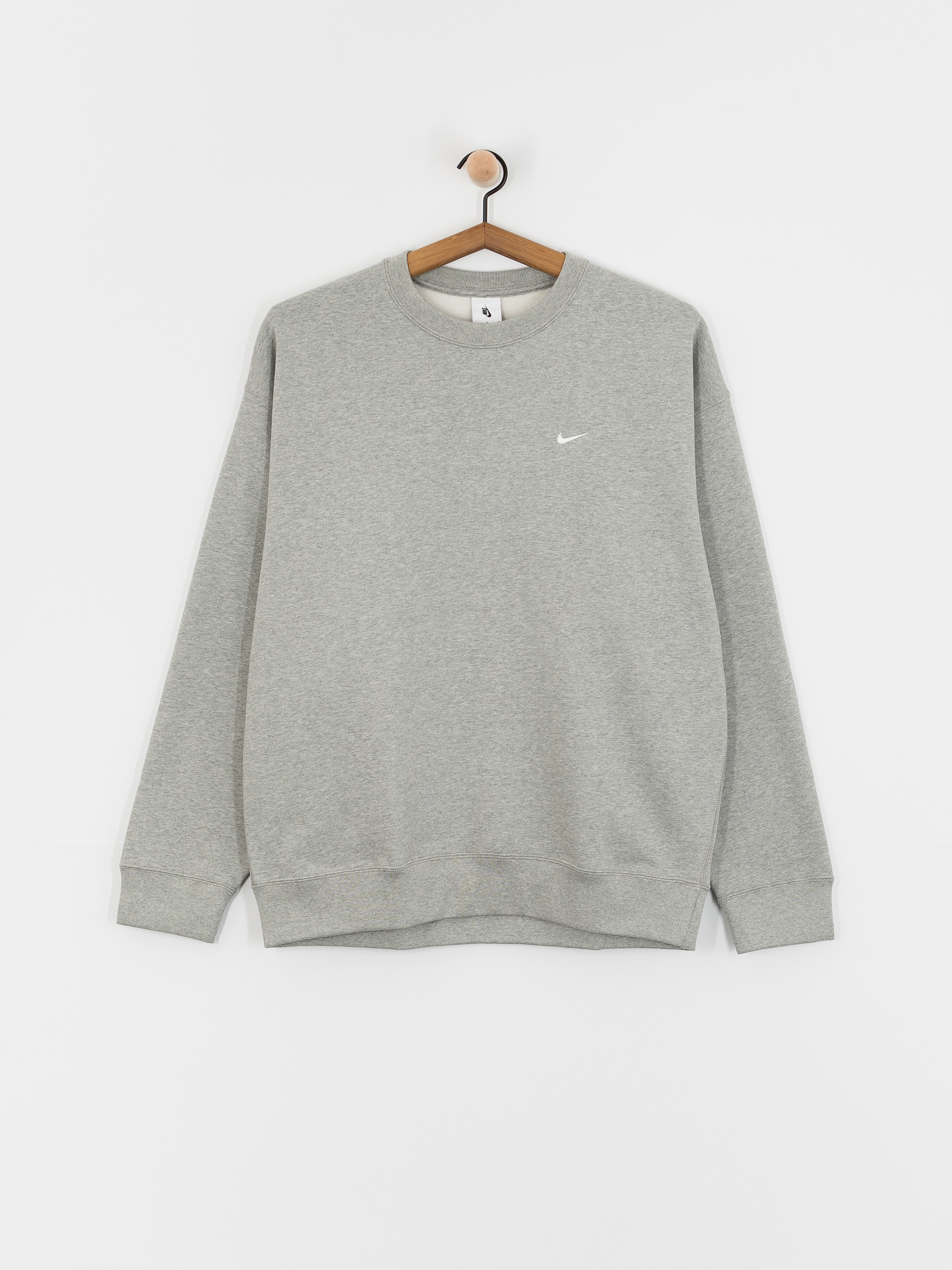 Nike SB Solo Swoosh Pulóver (dk grey heather/white)