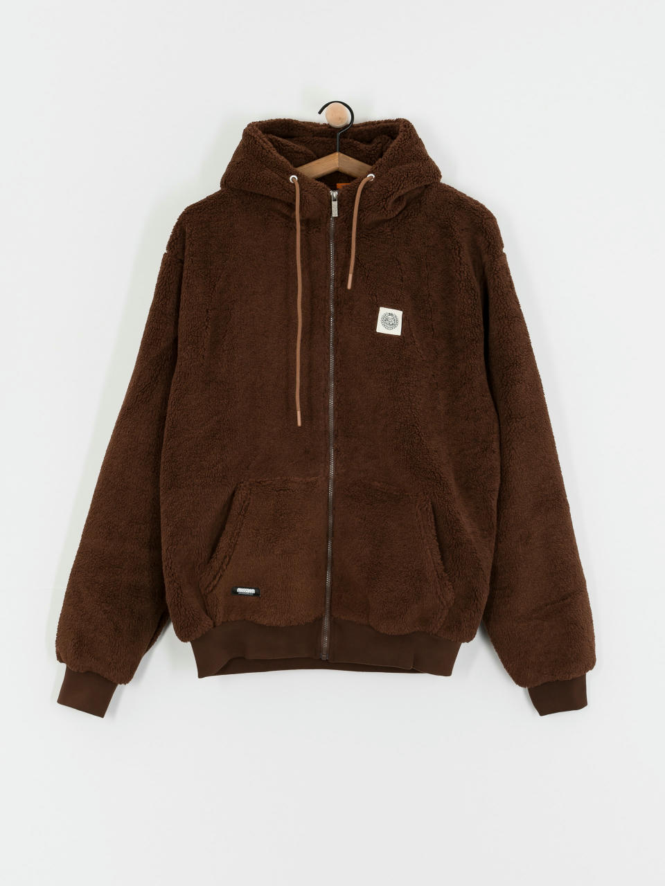 MassDnm Patch Teddy Zip Hoody Dzseki (brown)