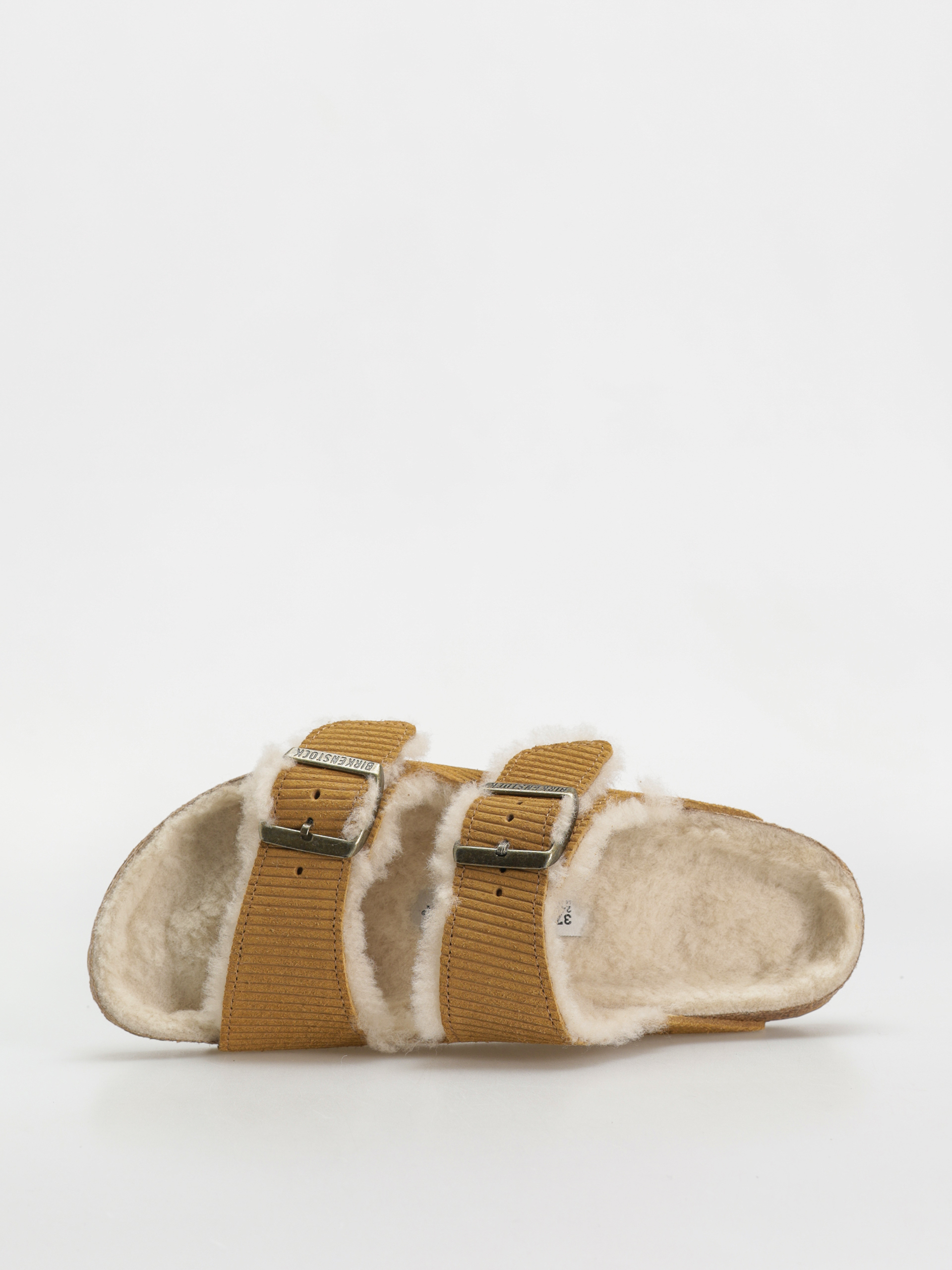 Birkenstock Arizona Fell Suede Leather Fur Narrow Wmn Flip-flop papucsok (corduroy cork brown)