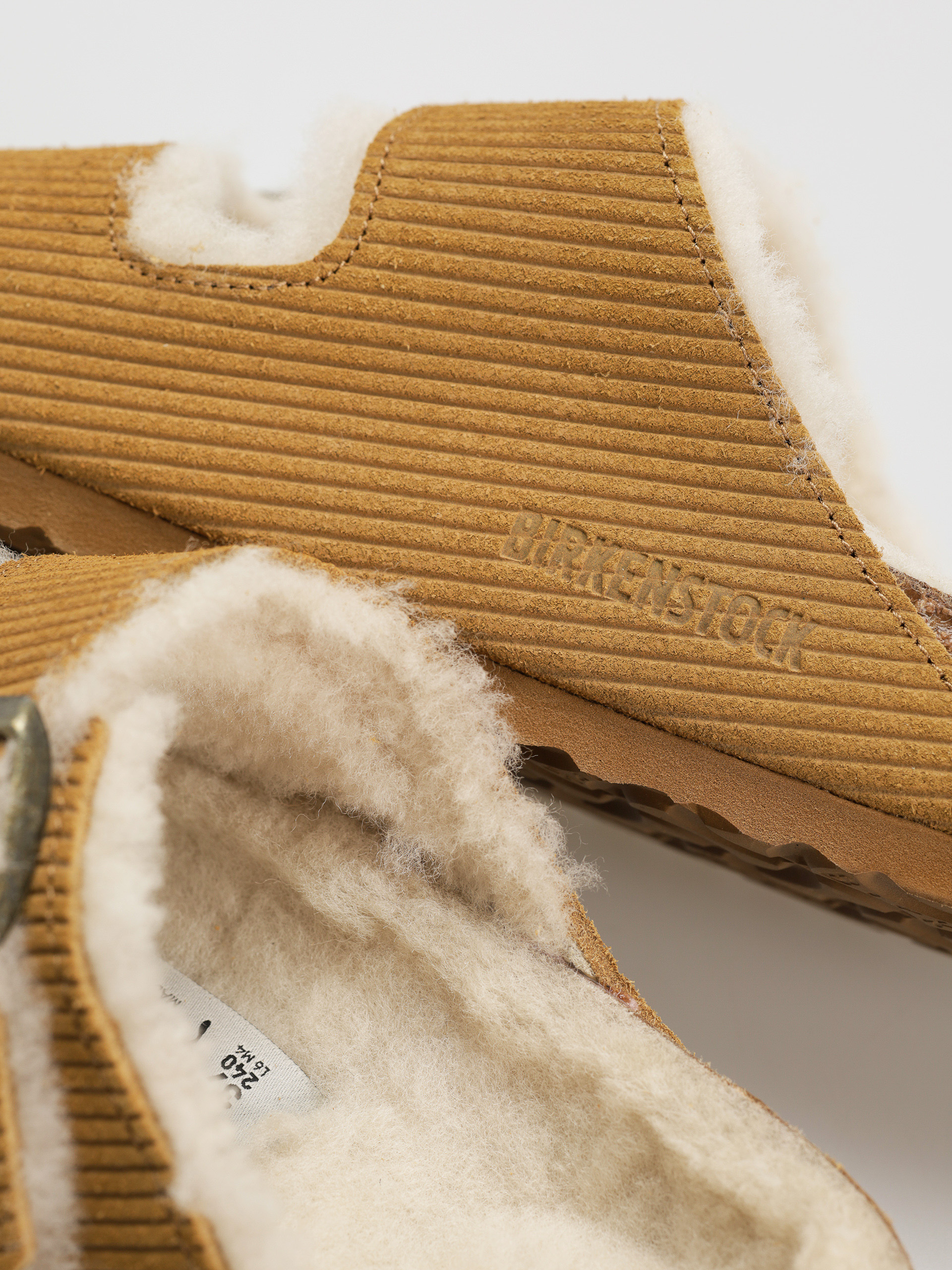 Birkenstock Arizona Fell Suede Leather Fur Narrow Wmn Flip-flop papucsok (corduroy cork brown)