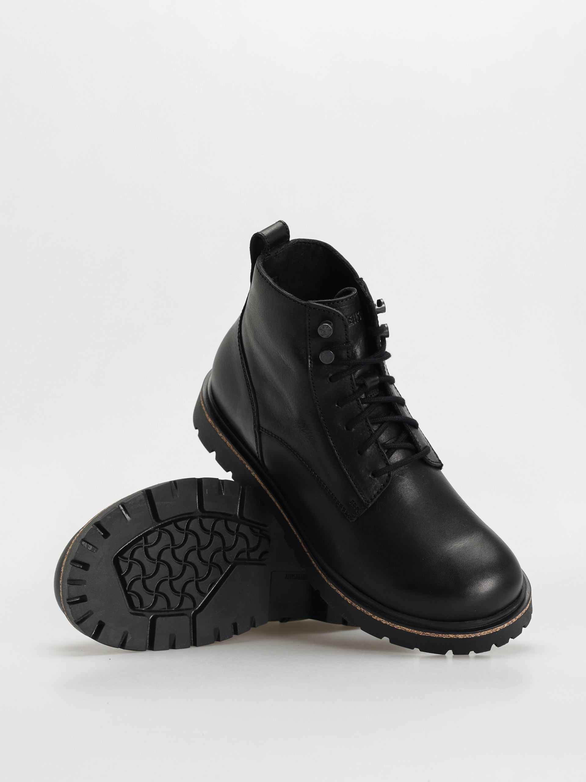 Birkenstock Highwood Lace Mid Natural Leather Regular Cipők (black)