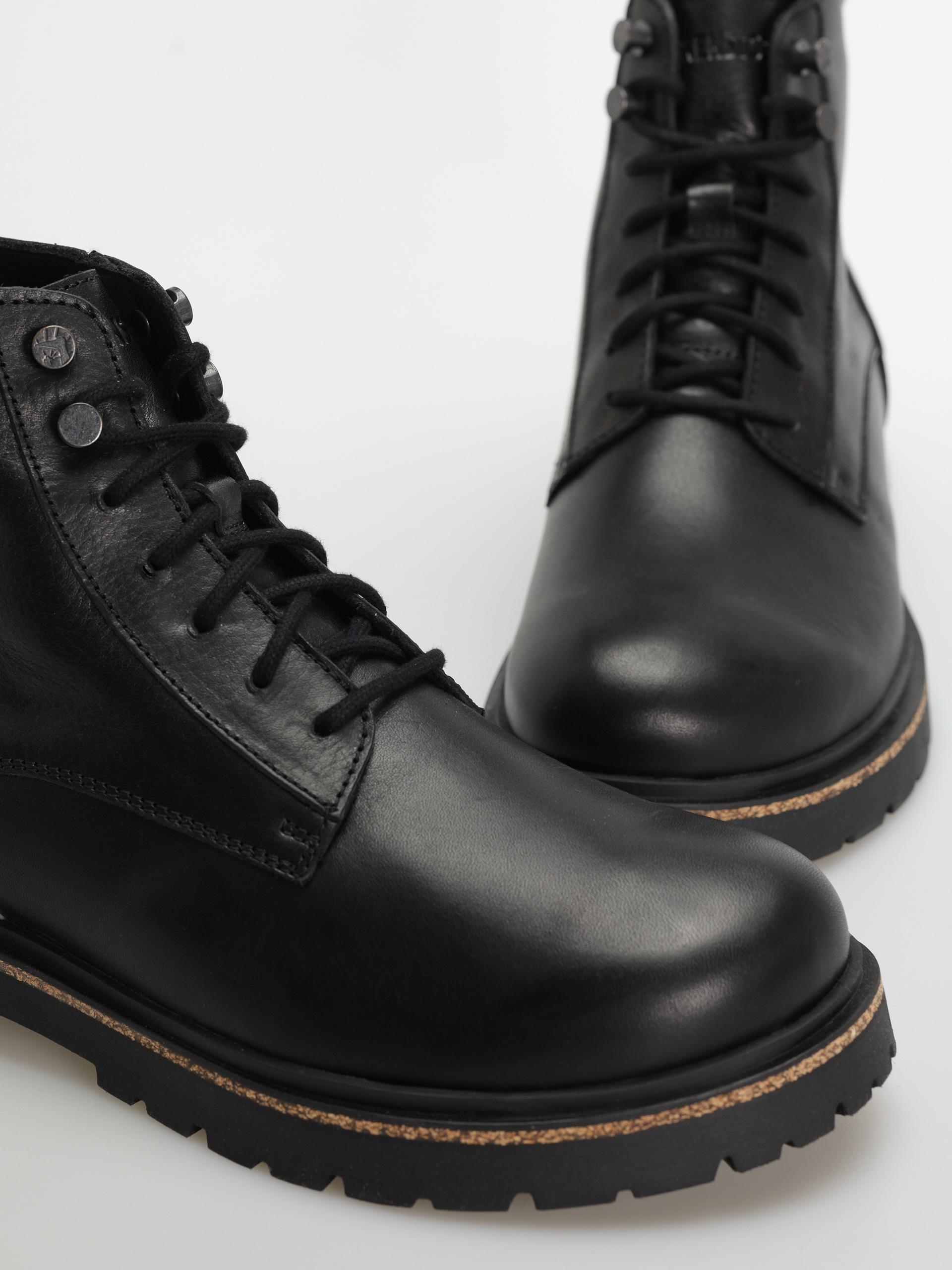 Birkenstock Highwood Lace Mid Natural Leather Regular Cipők (black)