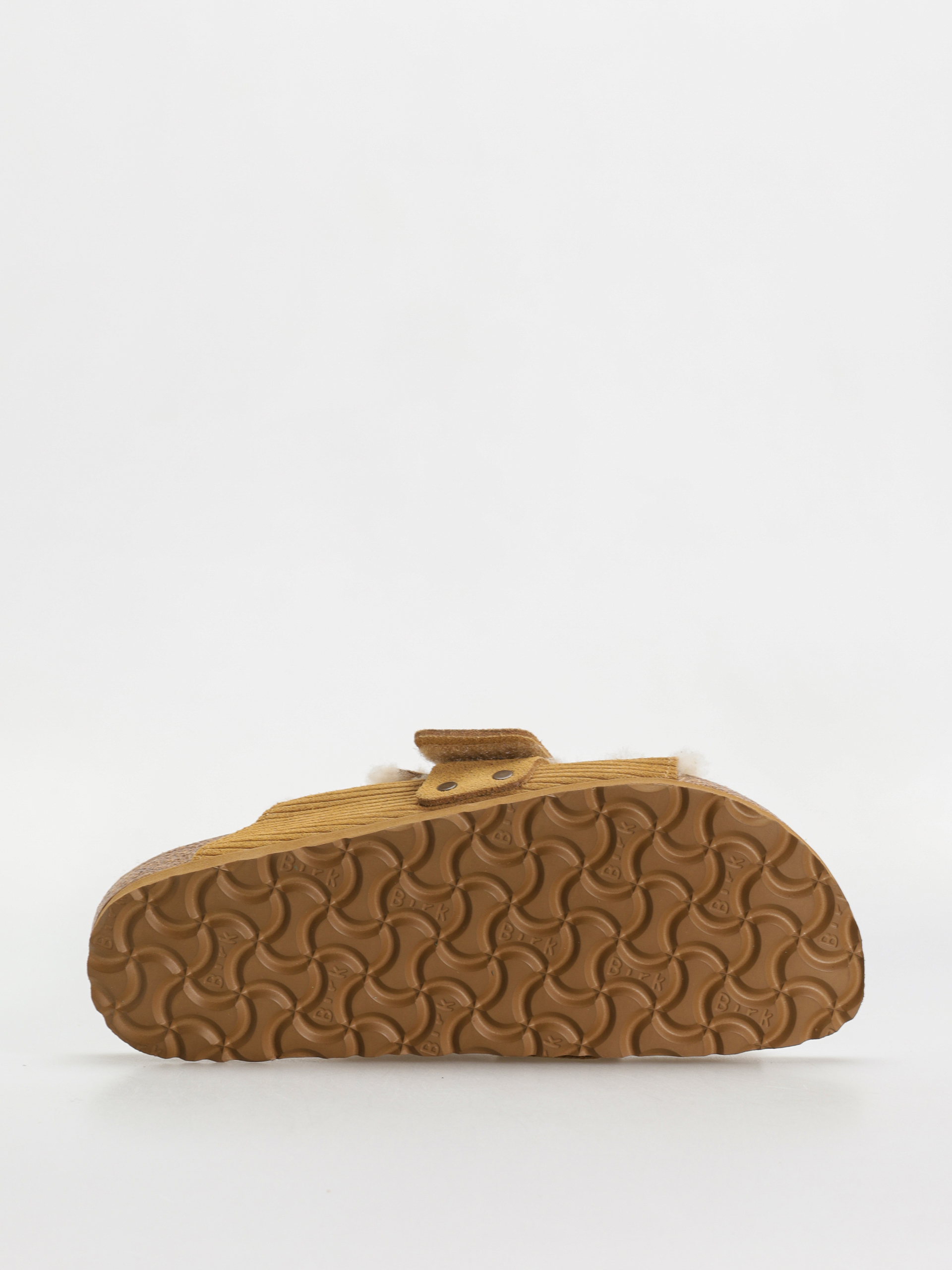 Birkenstock Kyoto Shearling Suede Leather Fur Narrow Wmn Flip-flop papucsok (corduroy cork brown)