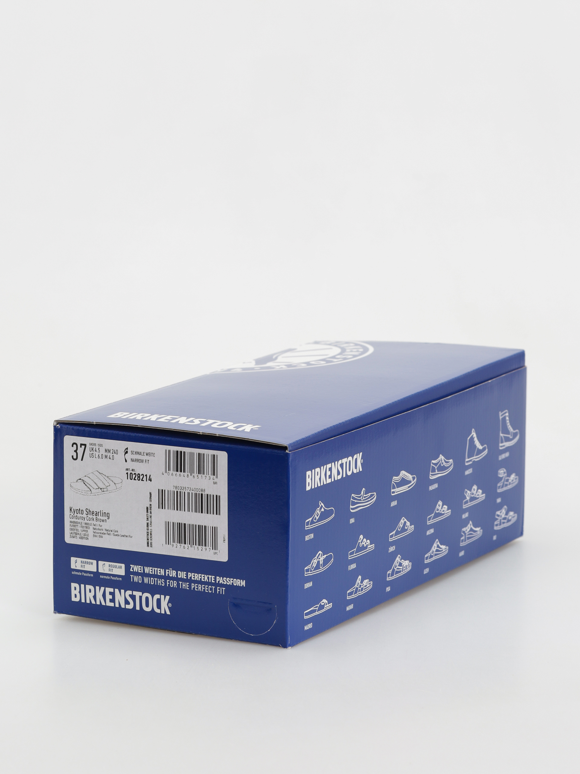 Birkenstock Kyoto Shearling Suede Leather Fur Narrow Wmn Flip-flop papucsok (corduroy cork brown)