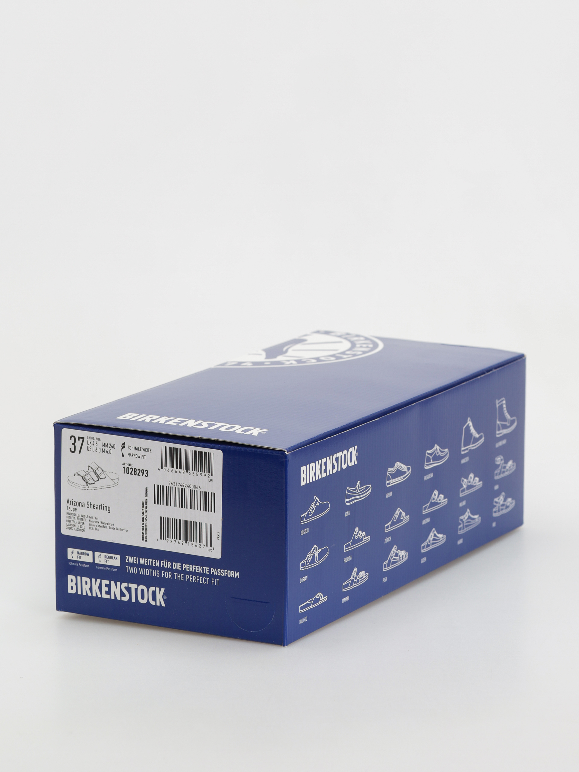 Birkenstock Arizona Shearling Suede Leather Fur Narrow Flip-flop papucsok Wmn (taupe)