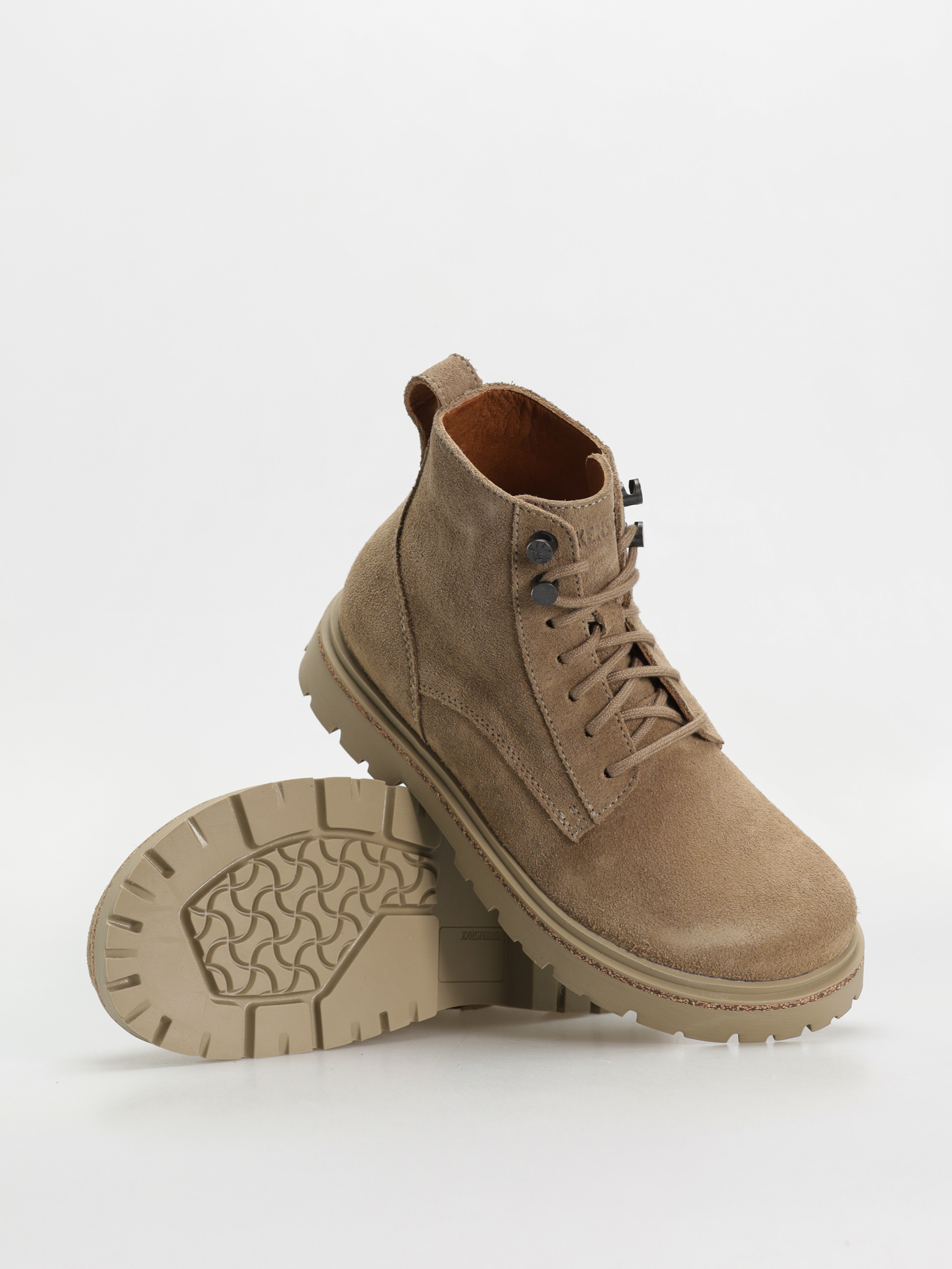 Birkenstock Highwood Lace Mid Suede Leather Narrow Wmn Cipők (taupe)