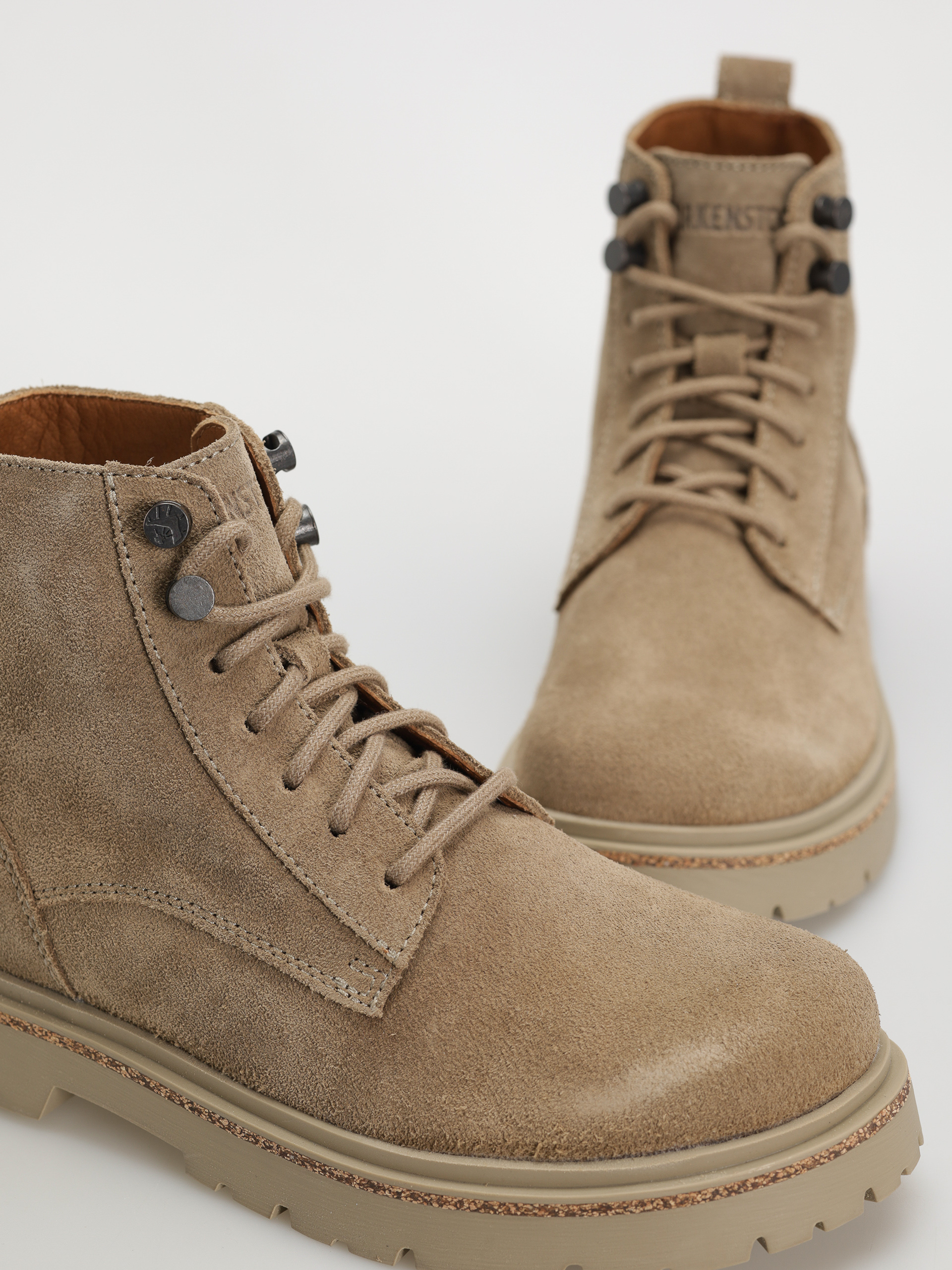 Birkenstock Highwood Lace Mid Suede Leather Narrow Wmn Cipők (taupe)