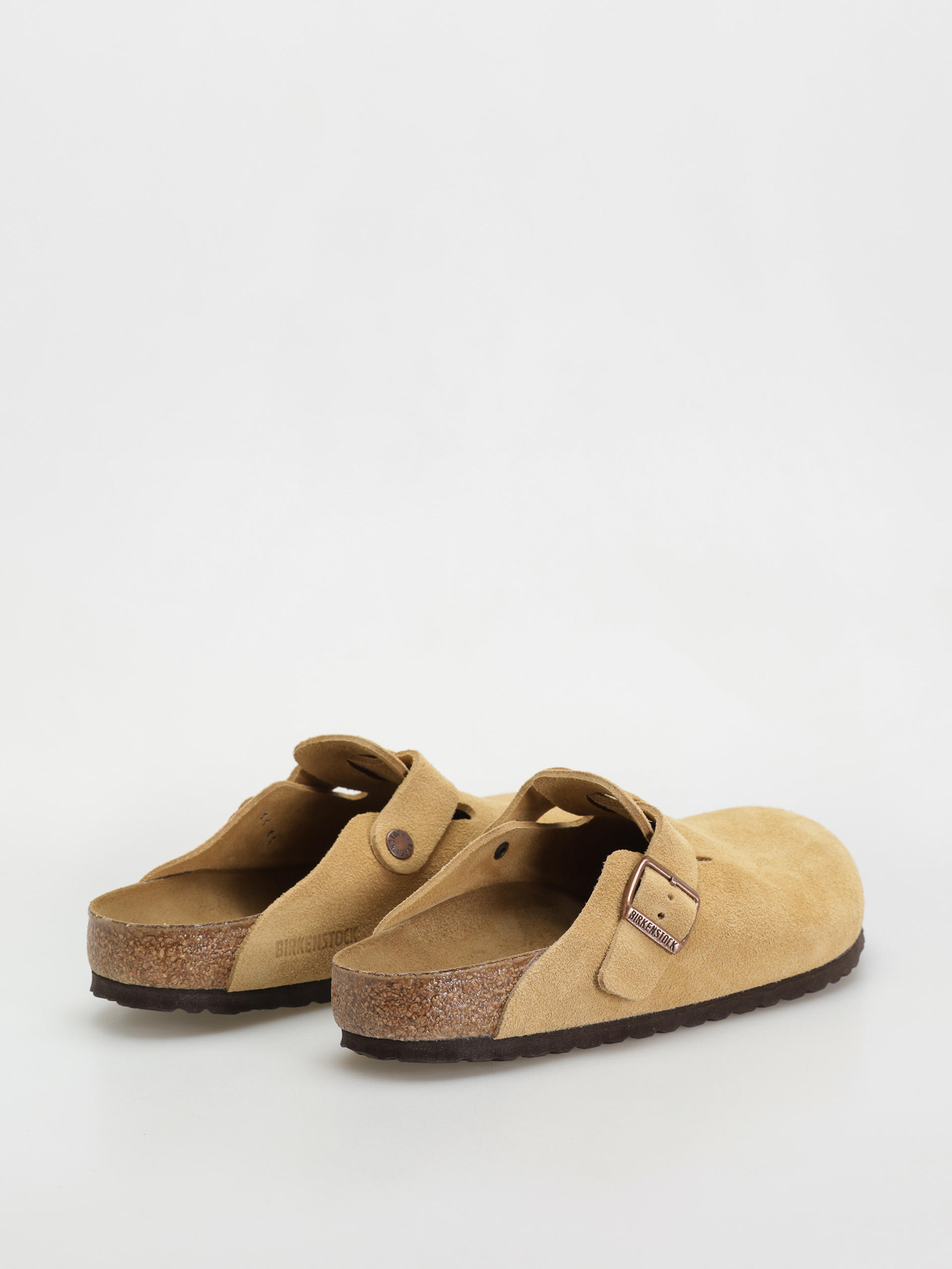 Birkenstock Boston Suede Leather Regular Flip-flop papucsok (latte cream)