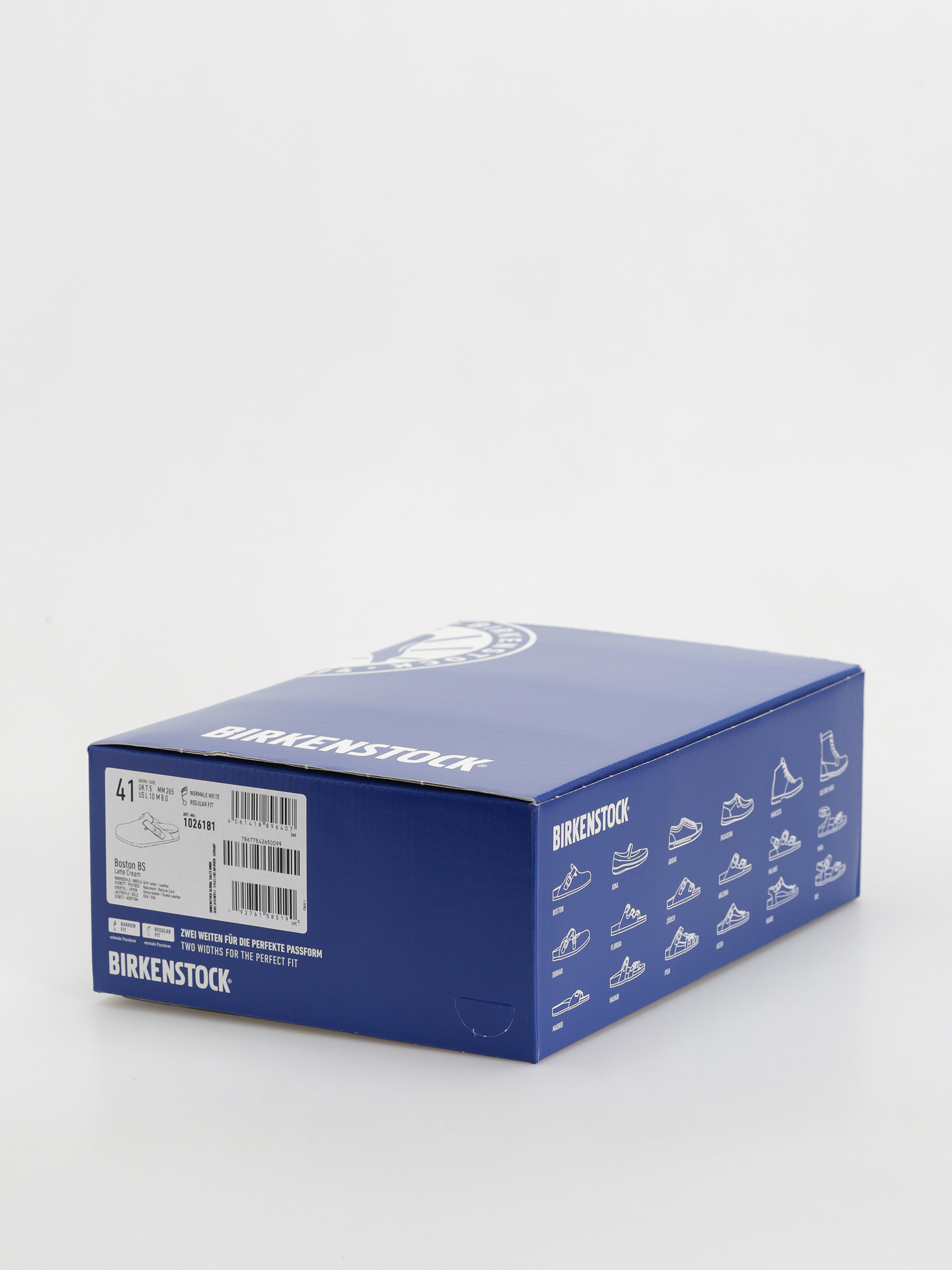 Birkenstock Boston Suede Leather Regular Flip-flop papucsok (latte cream)