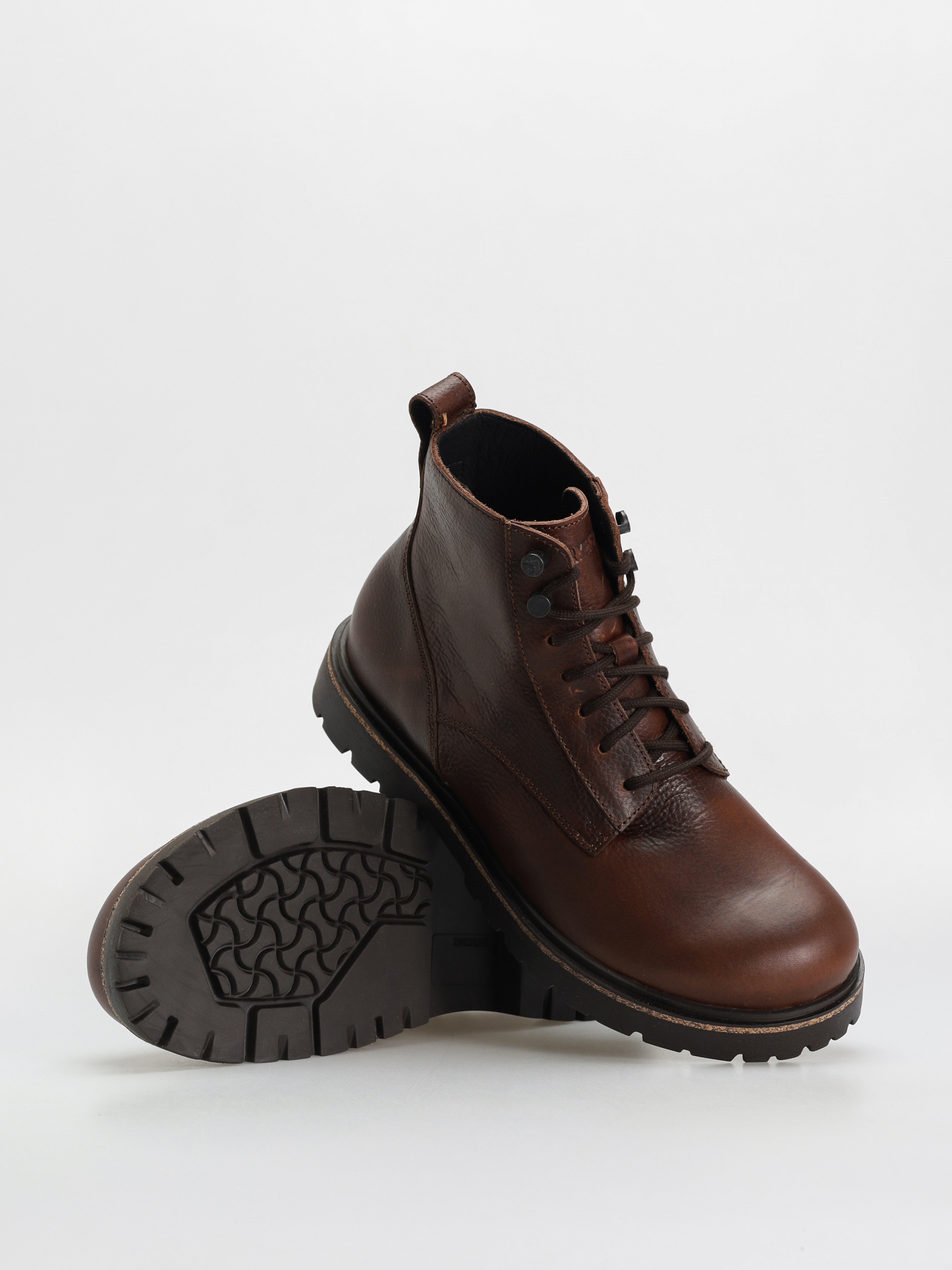 Birkenstock Highwood Lace Mid Natural Leather Regular Cipők (chocolate)