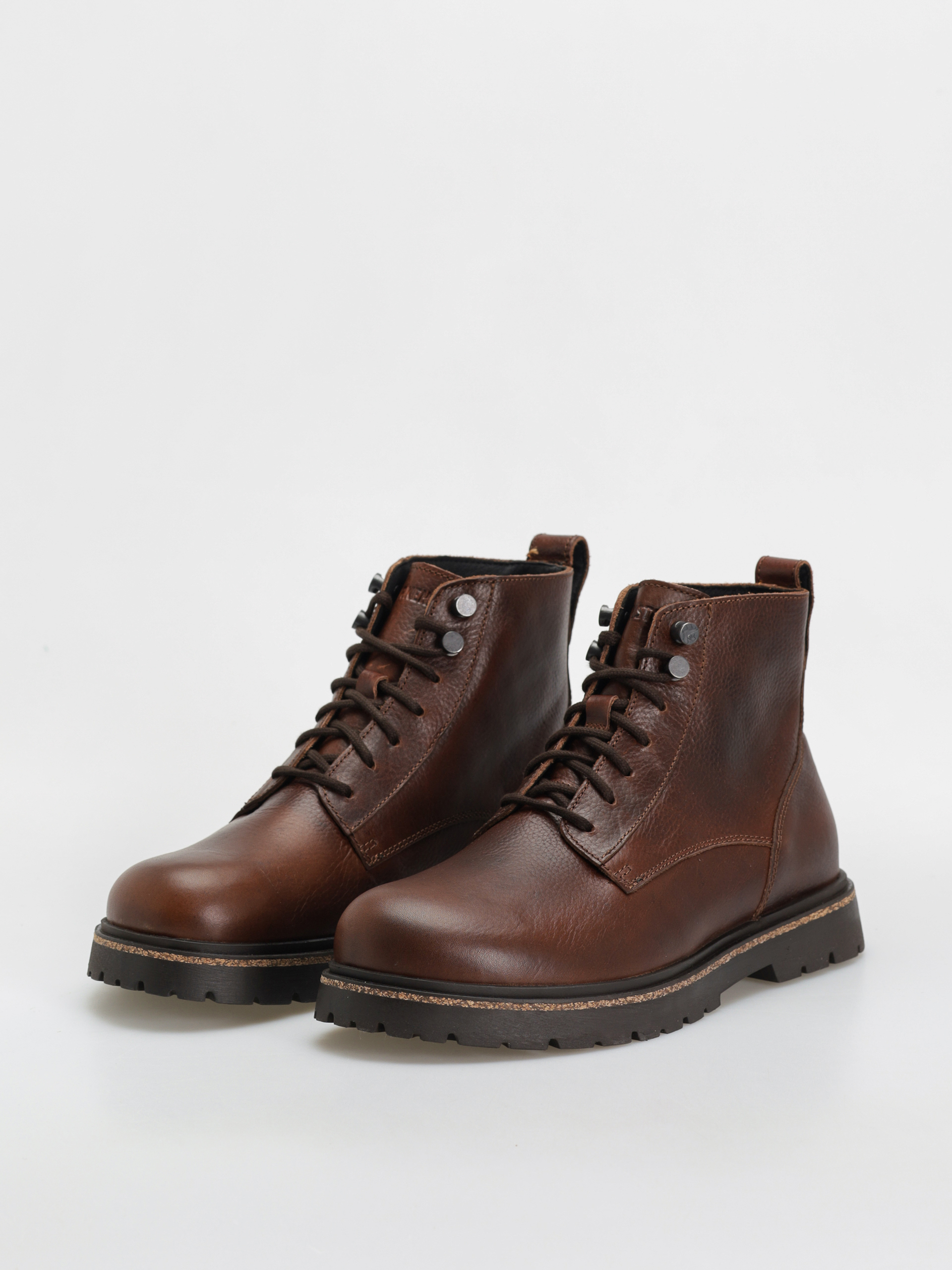 Birkenstock Highwood Lace Mid Natural Leather Regular Cipők (chocolate)