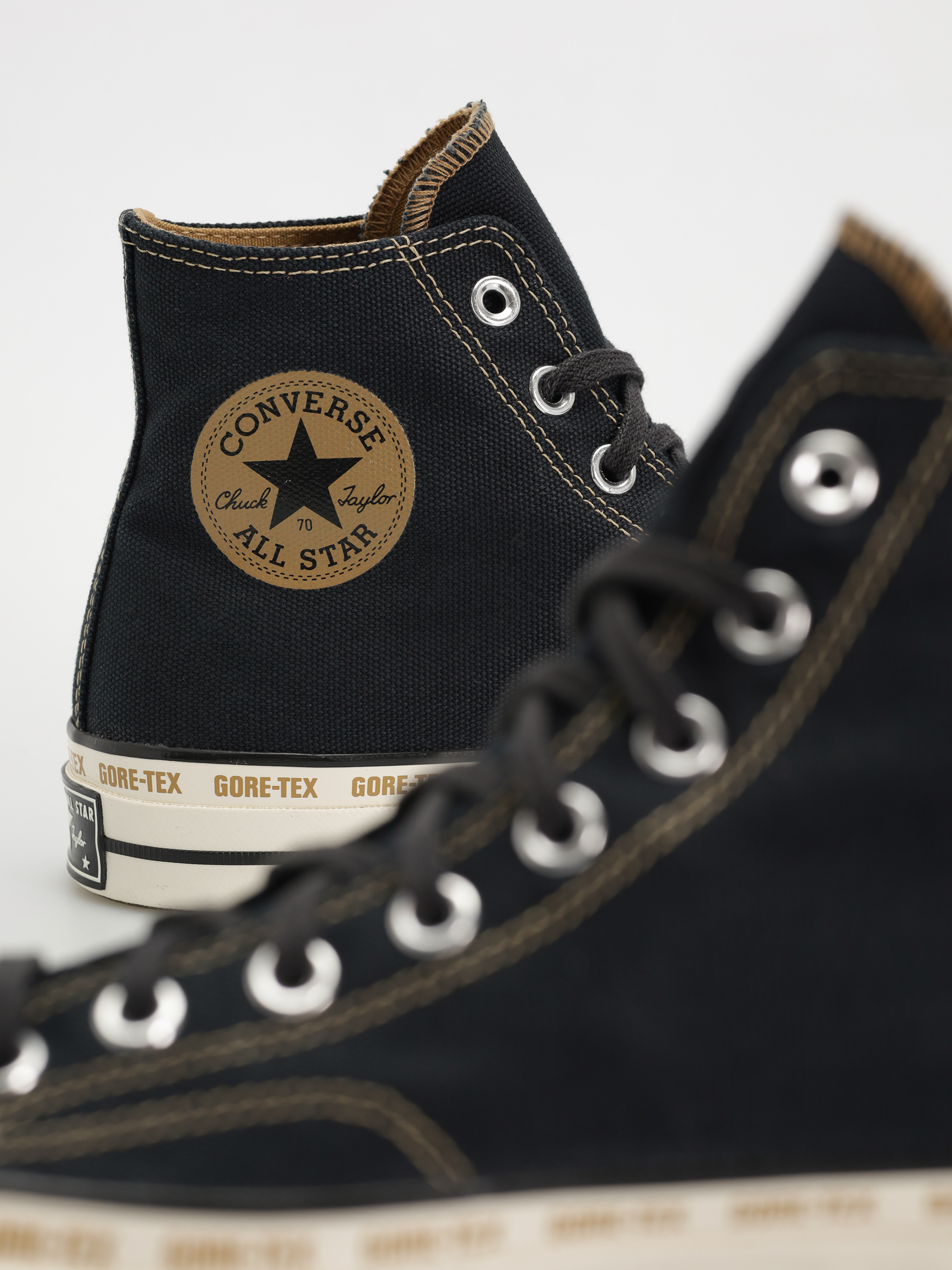 Converse Chuck 70 GTX Hi Tornacipők (black/toadstool tan/egret)