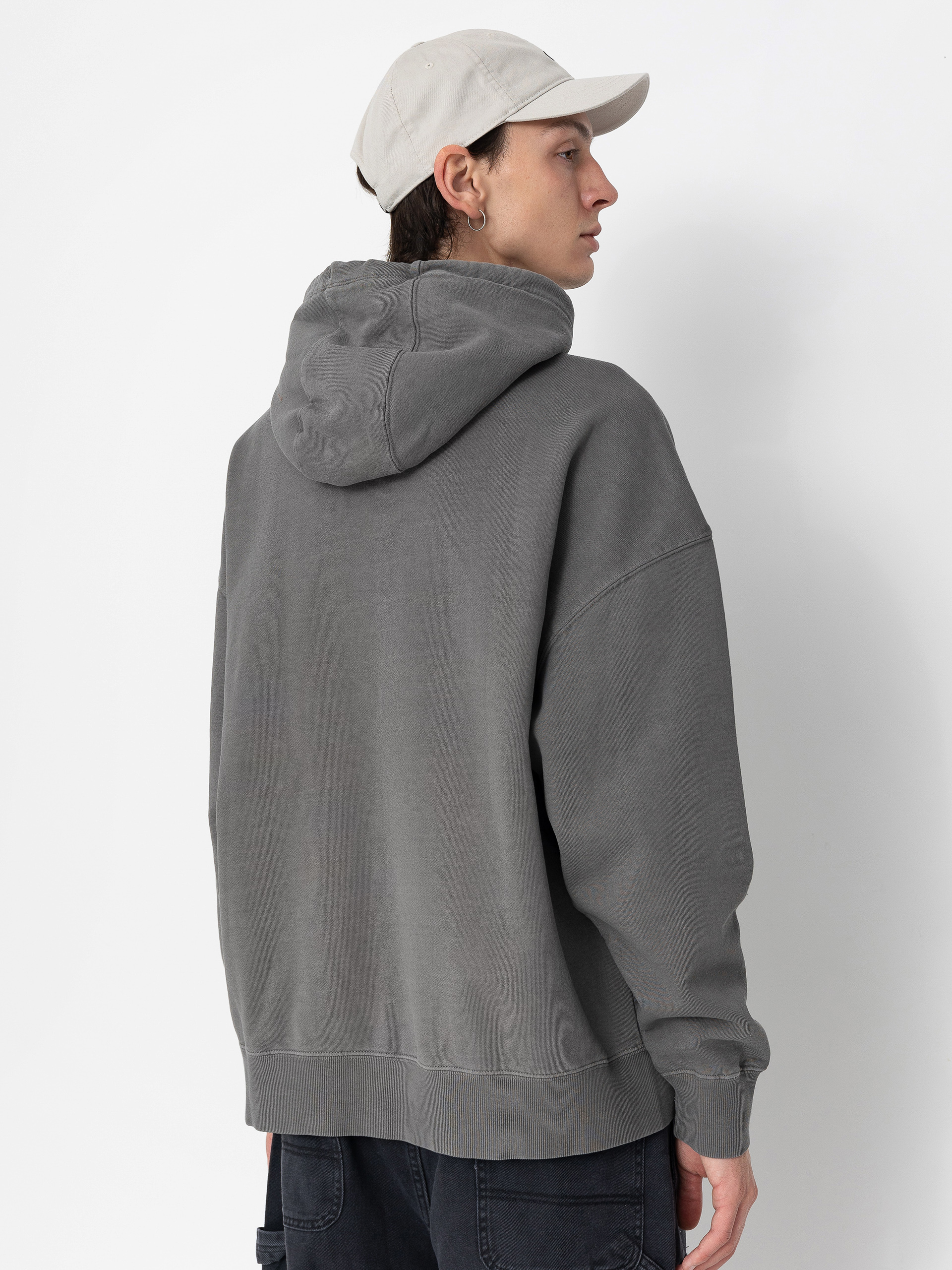 Kapucnis pulóver Fox Wordmark HD (petrol)