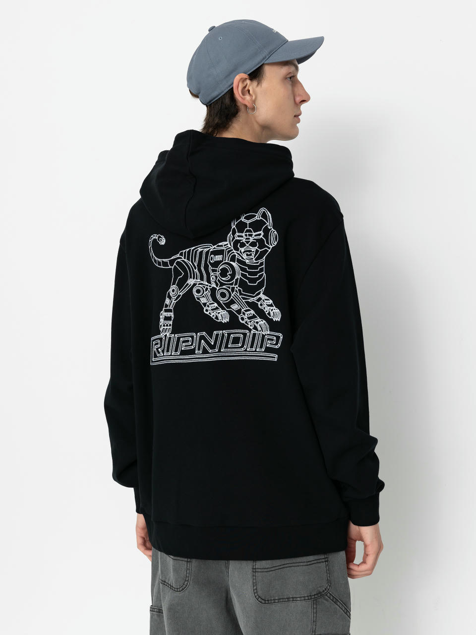 Kapucnis pulóver RipNDip Robo Nerm HD (black)