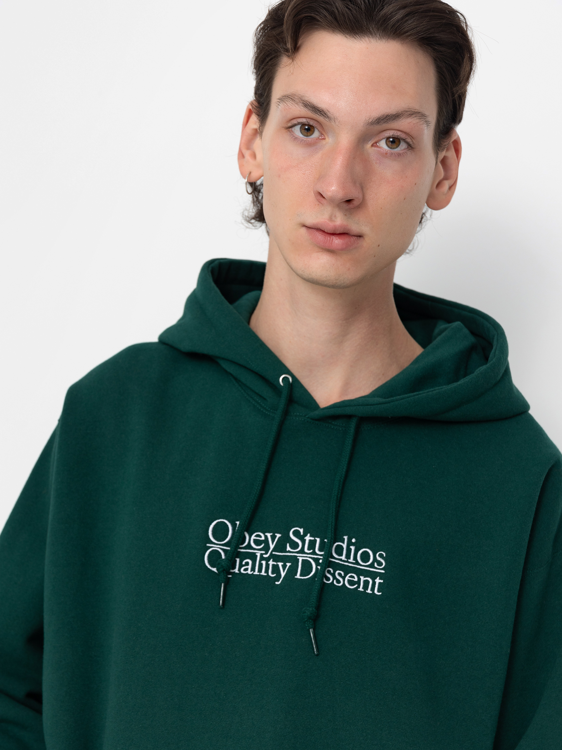 OBEY Quality Dissent HD Kapucnis pulóver (rain forest)