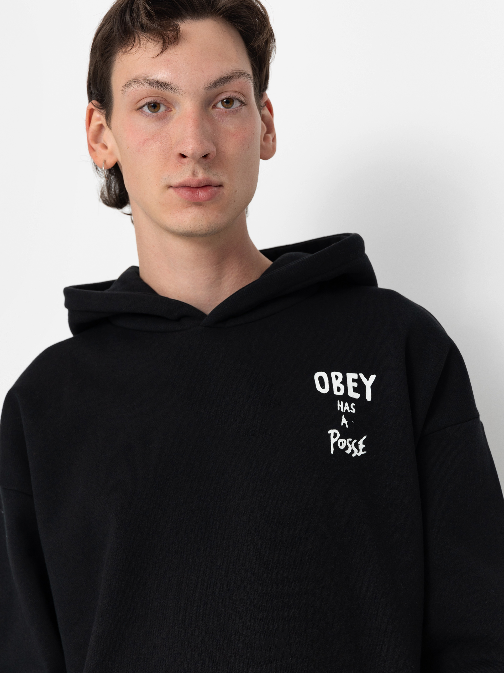 OBEY Posse Extra Heavy HD Kapucnis pulóver (black)