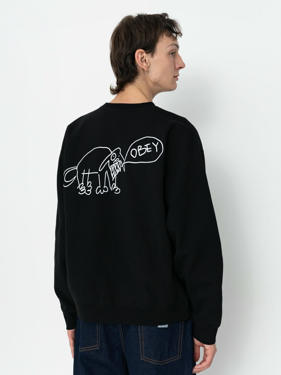 Pulóver OBEY Dog Doodle (black)