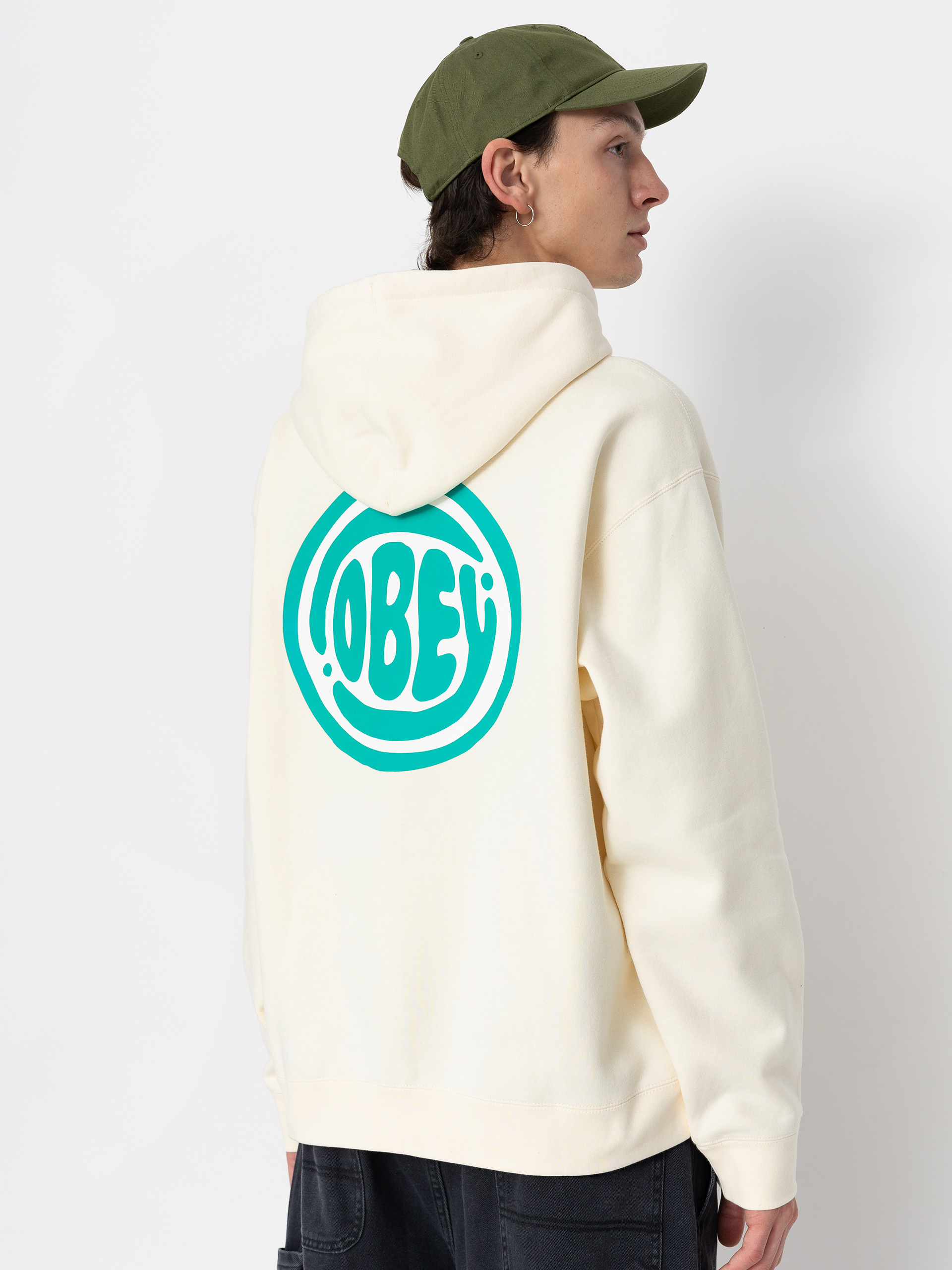 OBEY Bubble HD Kapucnis pulóver (unbleached)