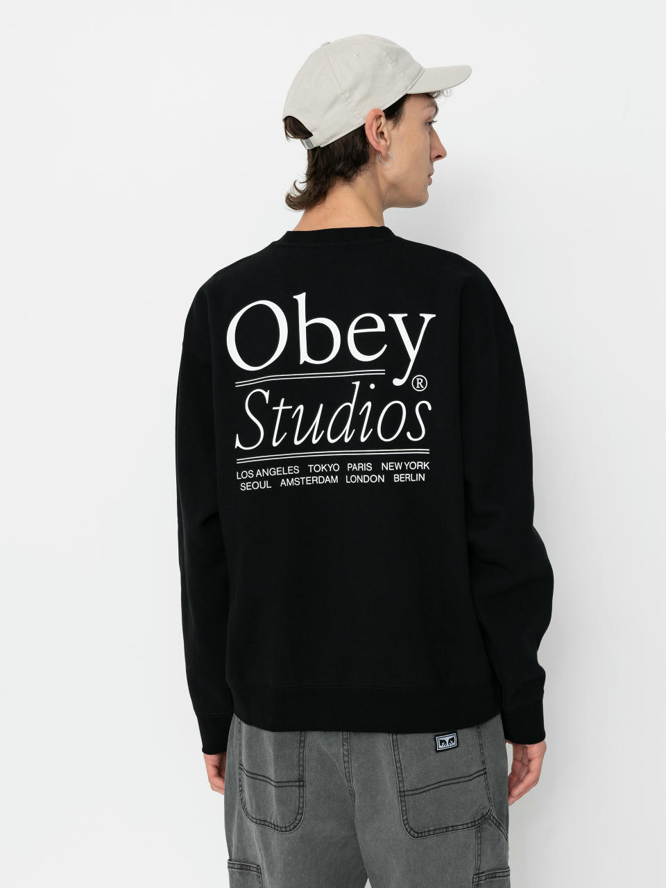 Pulóver OBEY Studios (black)