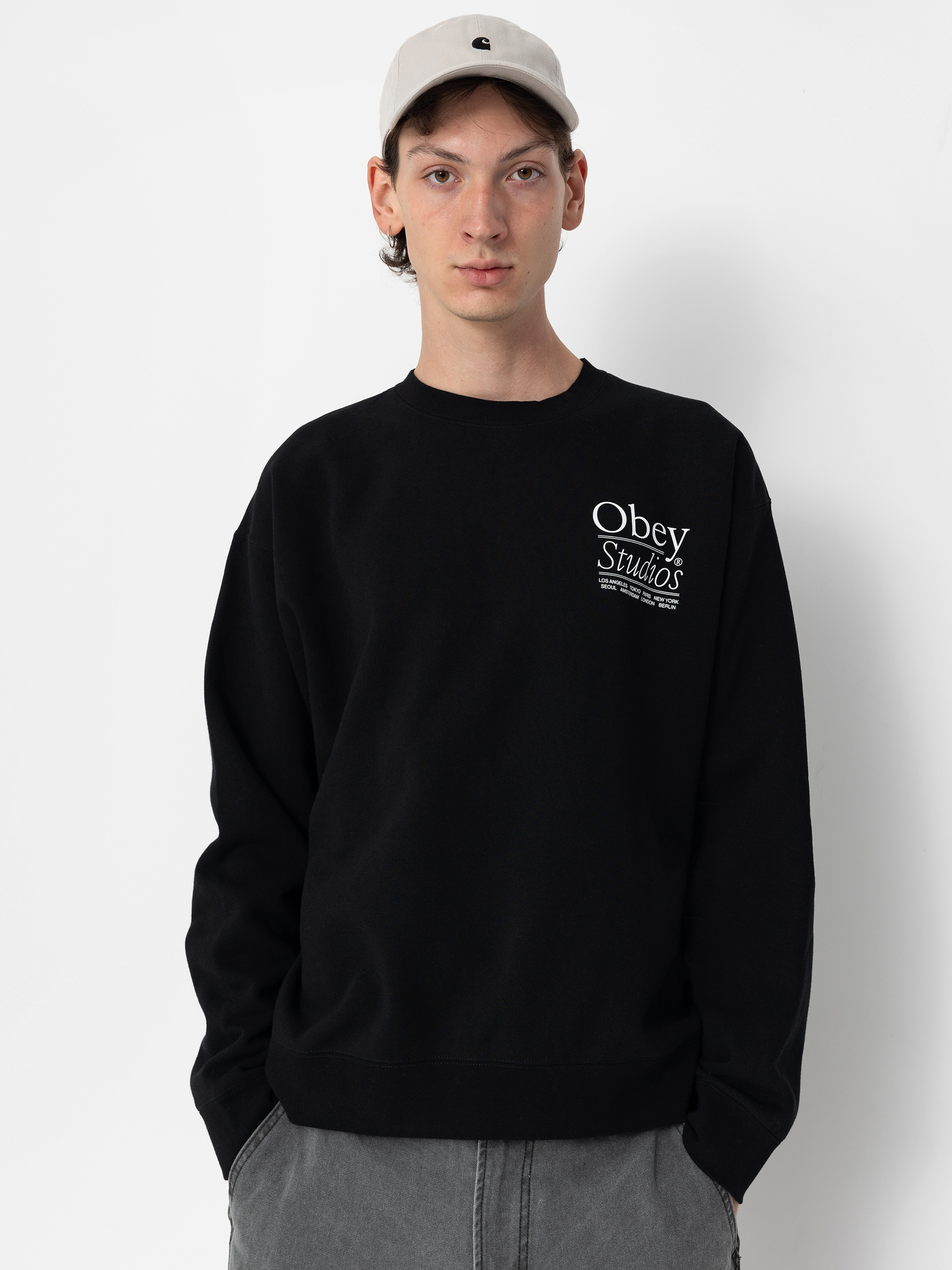 Pulóver OBEY Studios (black)