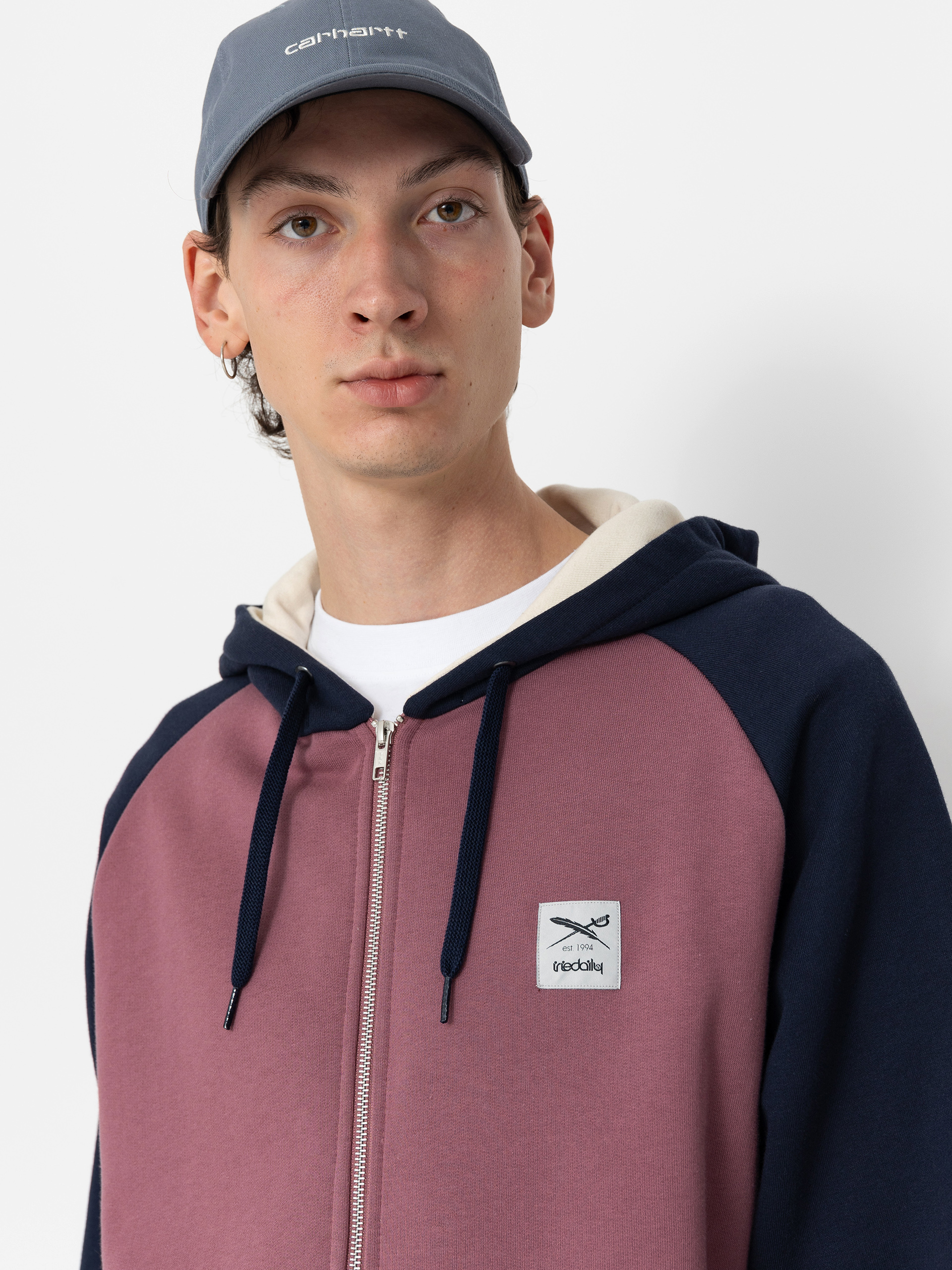 Iriedaily De College 2 ZHD Kapucnis pulóver (navy red)