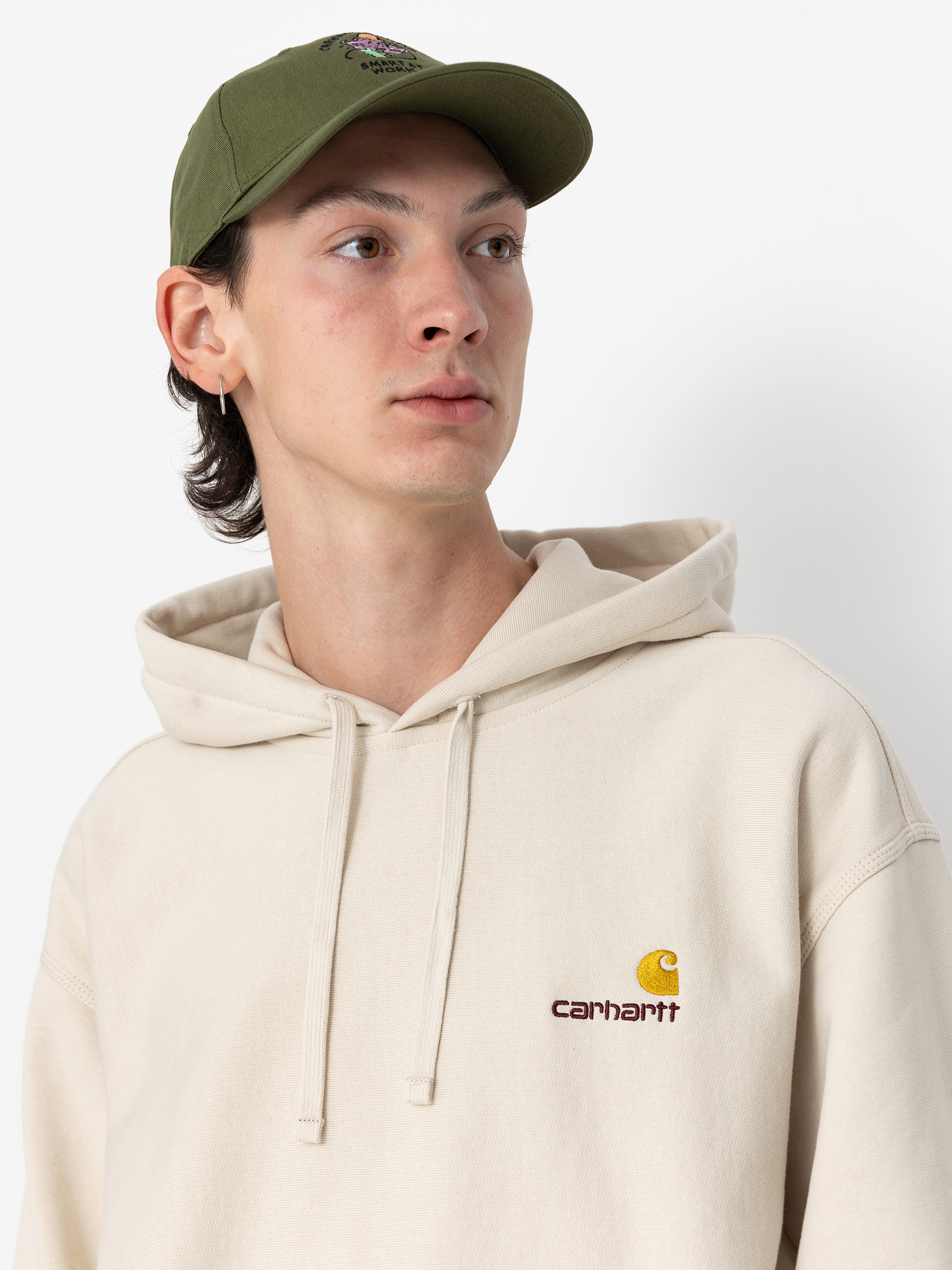 Carhartt WIP American Script HD Kapucnis pulóver (moonbeam)
