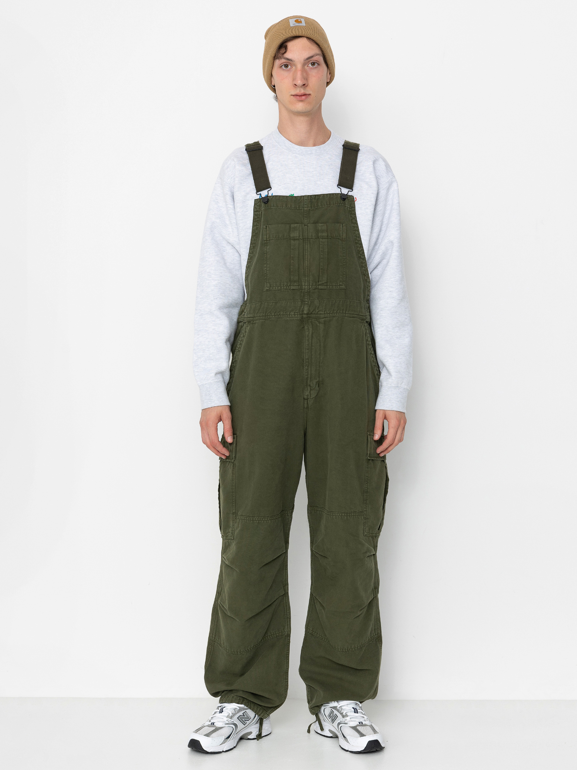 Kisnadrág Carhartt WIP Cargo Bib Overall (tarragon)