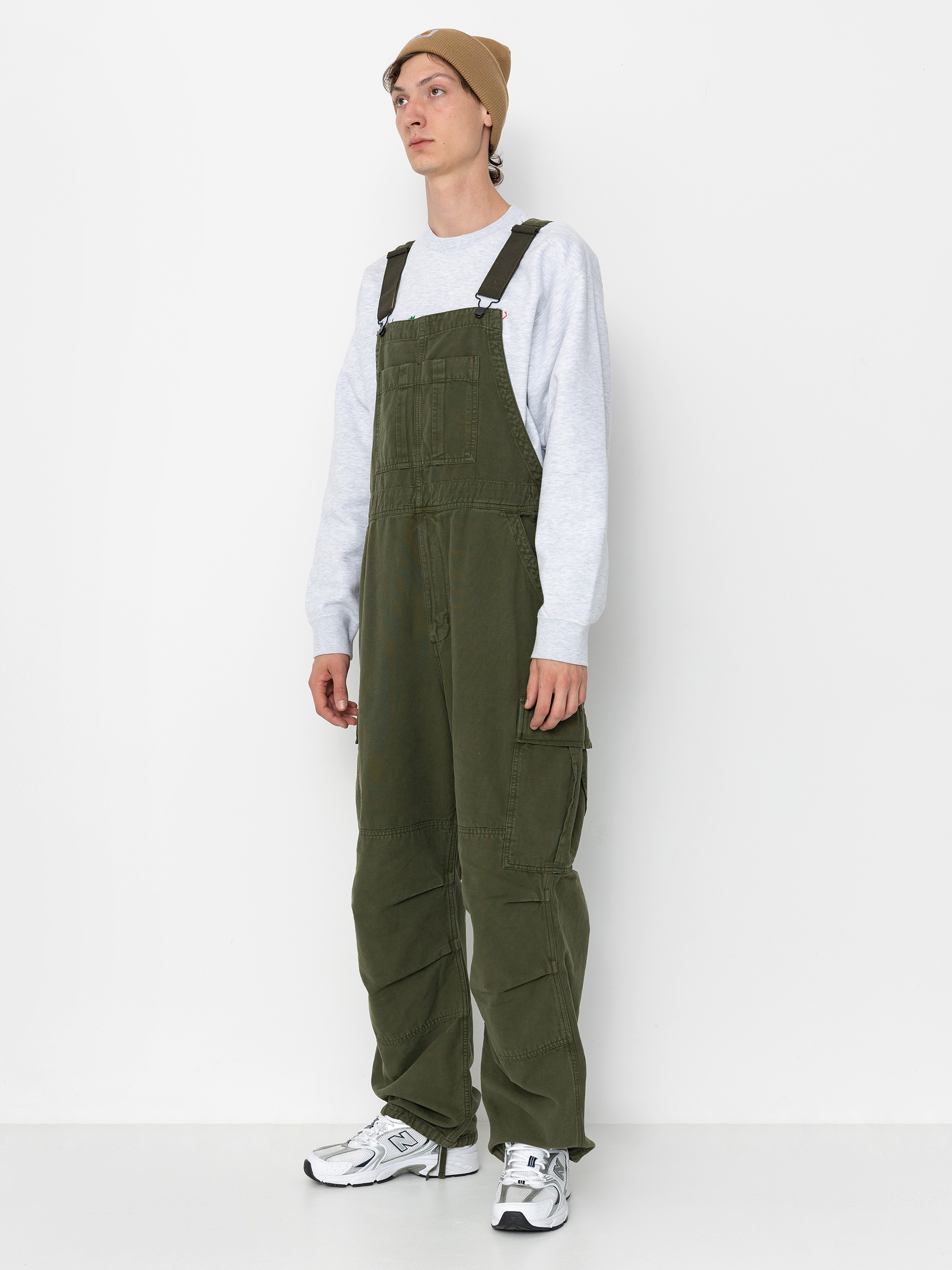 Kisnadrág Carhartt WIP Cargo Bib Overall (tarragon)