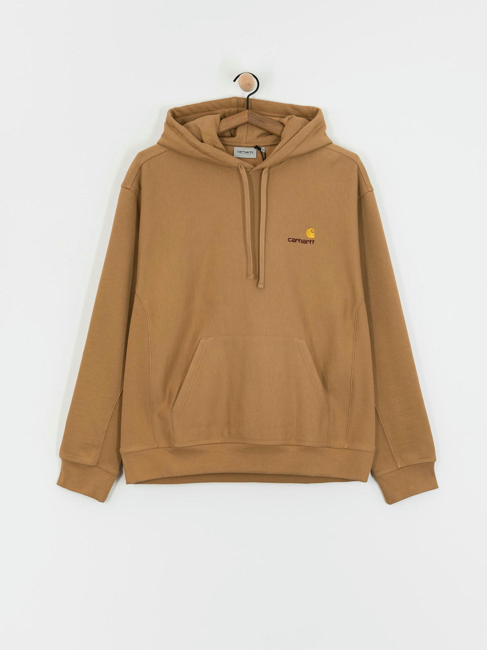 Kapucnis pulóver Carhartt WIP American Script HD (peanut)