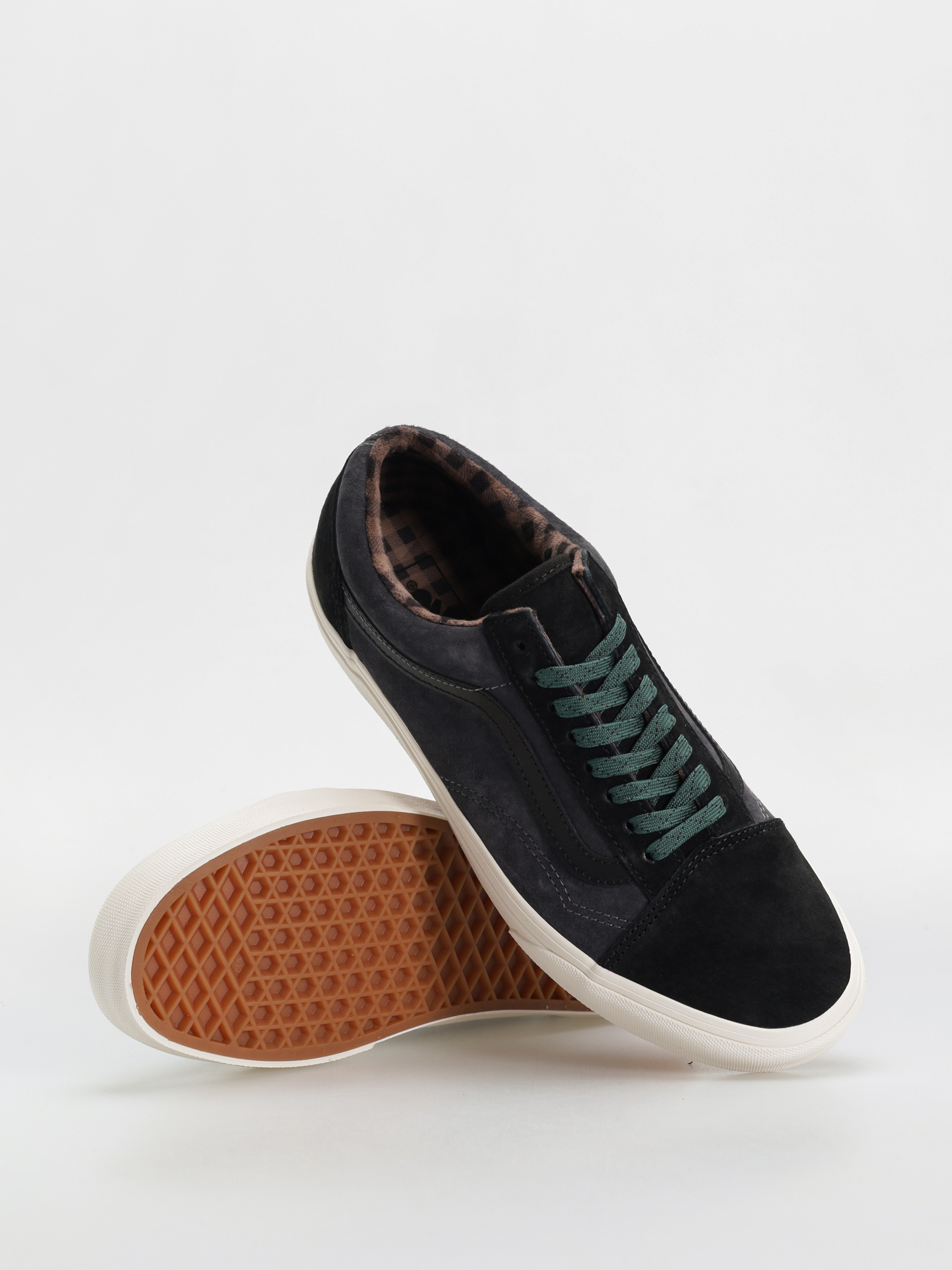 Vans Old Skool Cipők (pig suede plaid gray/black)