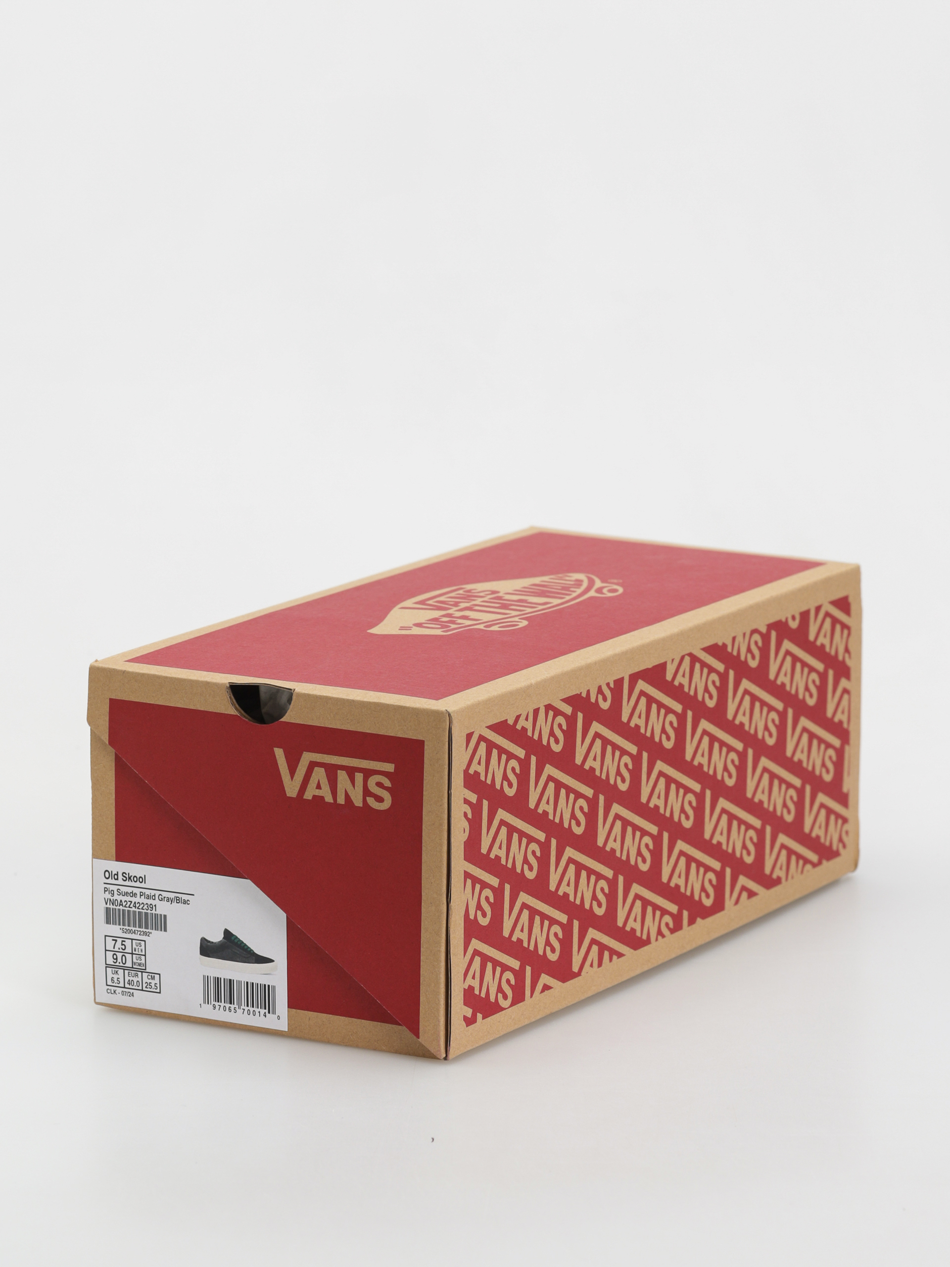 Vans Old Skool Cipők (pig suede plaid gray/black)