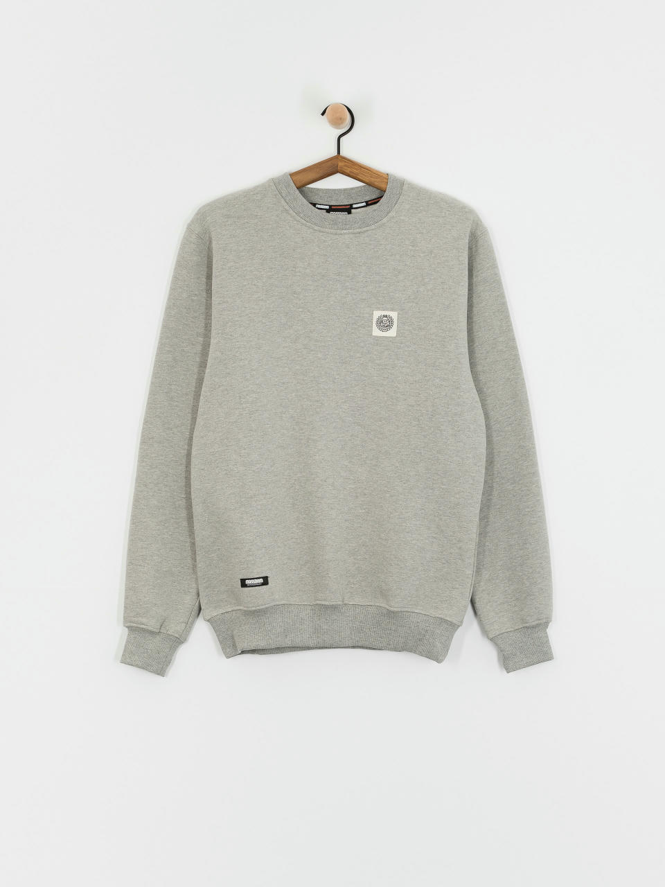 MassDnm Patch Crew Pulóver (lt heather grey)