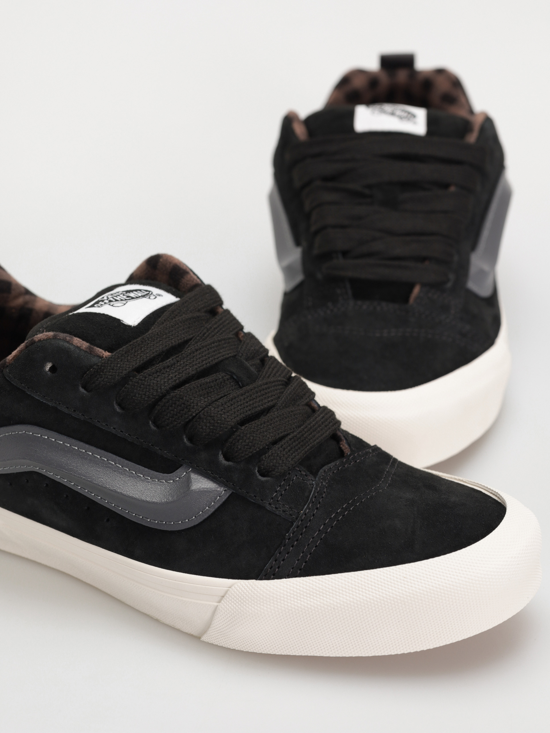 Vans Knu Skool Cipők (pig suede plaid gray/black)