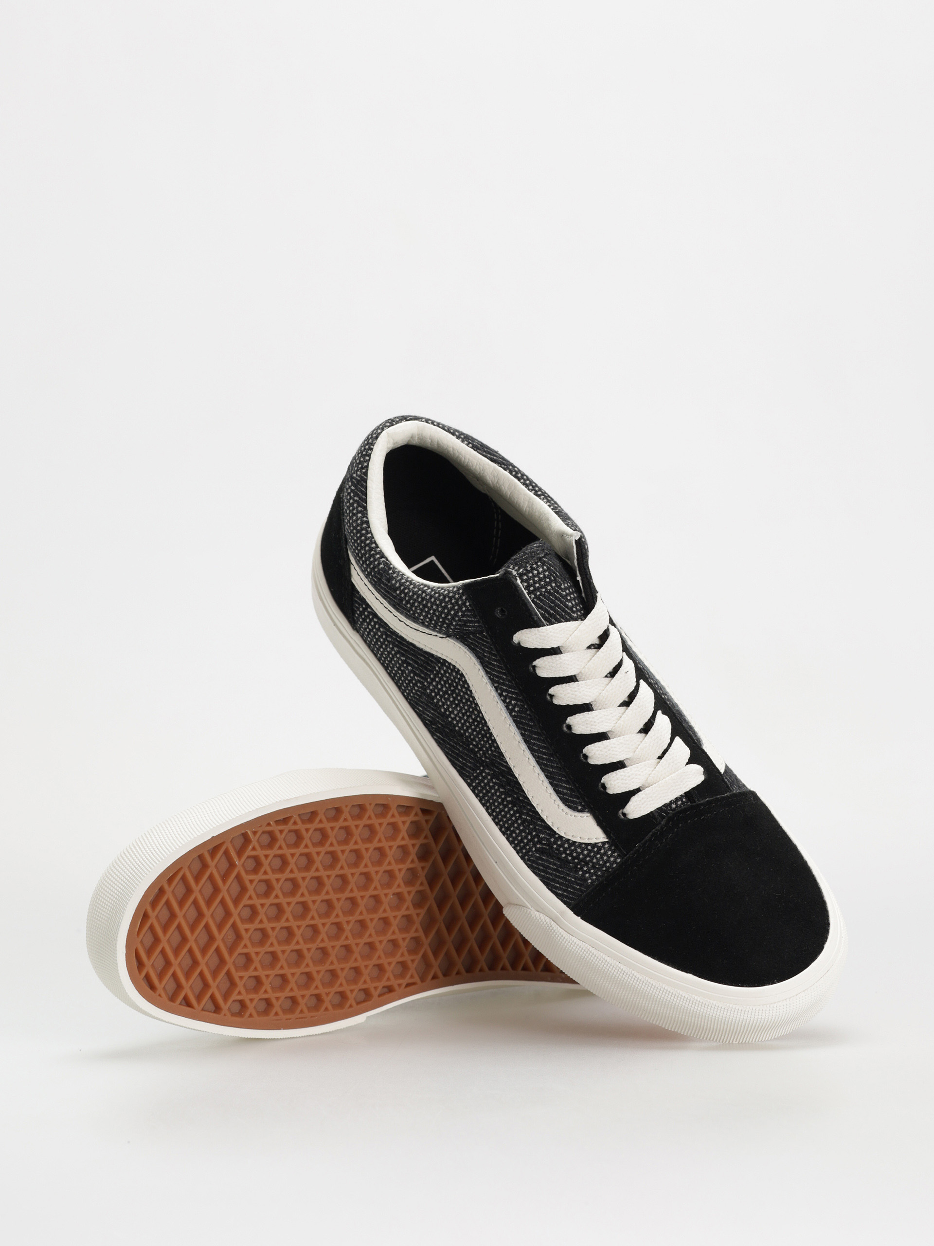 Vans Old Skool Cipők (denim check black)