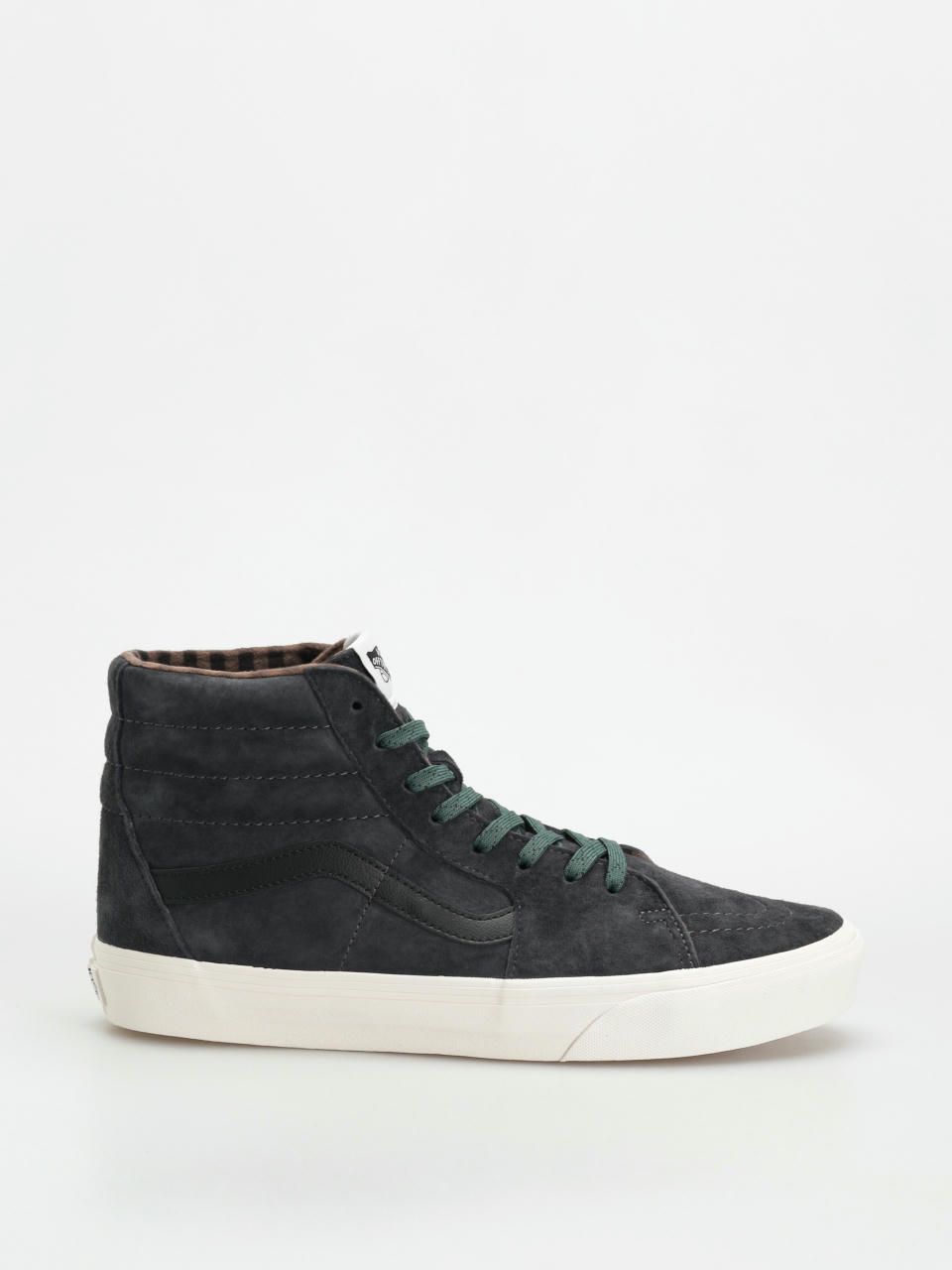 Vans Sk8 Hi Cipők (pig suede plaid gray/black)