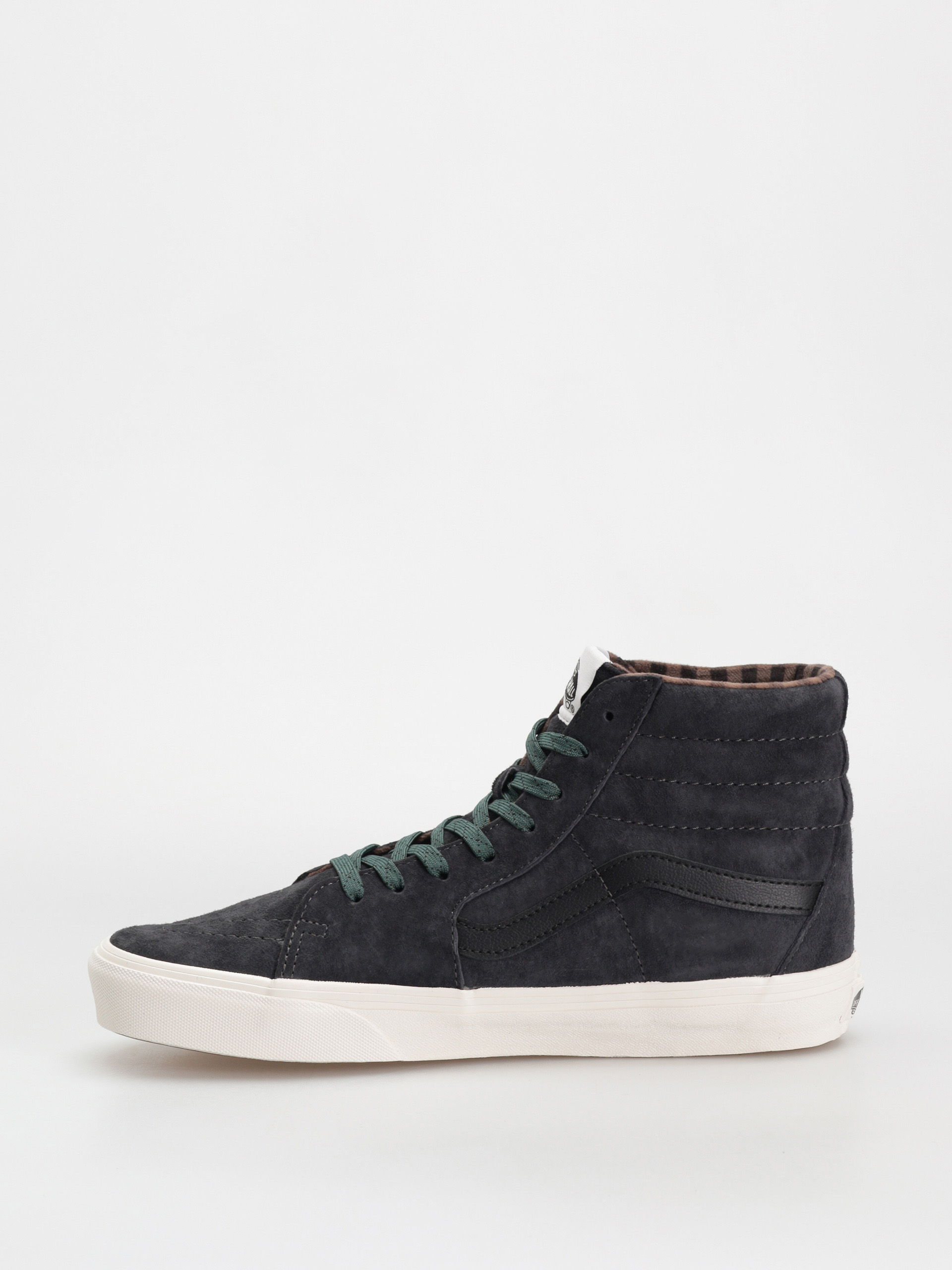 Vans Sk8 Hi Cipők (pig suede plaid gray/black)