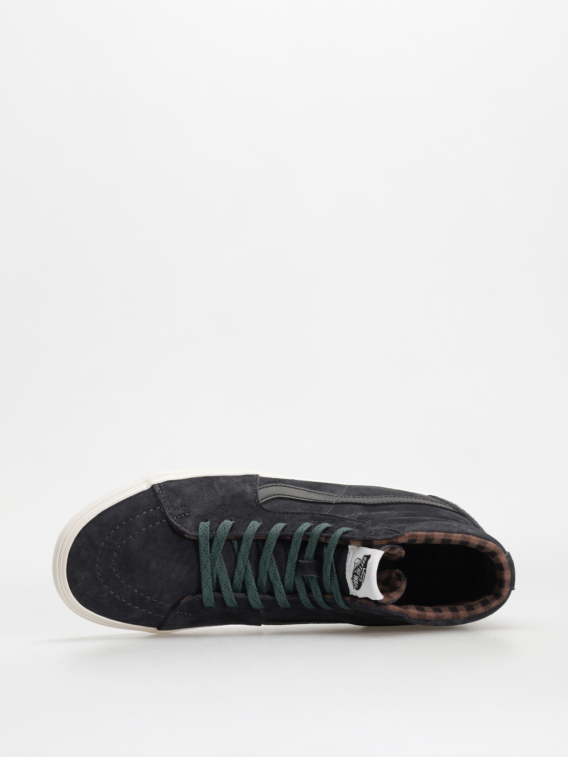 Vans Sk8 Hi Cipők (pig suede plaid gray/black)