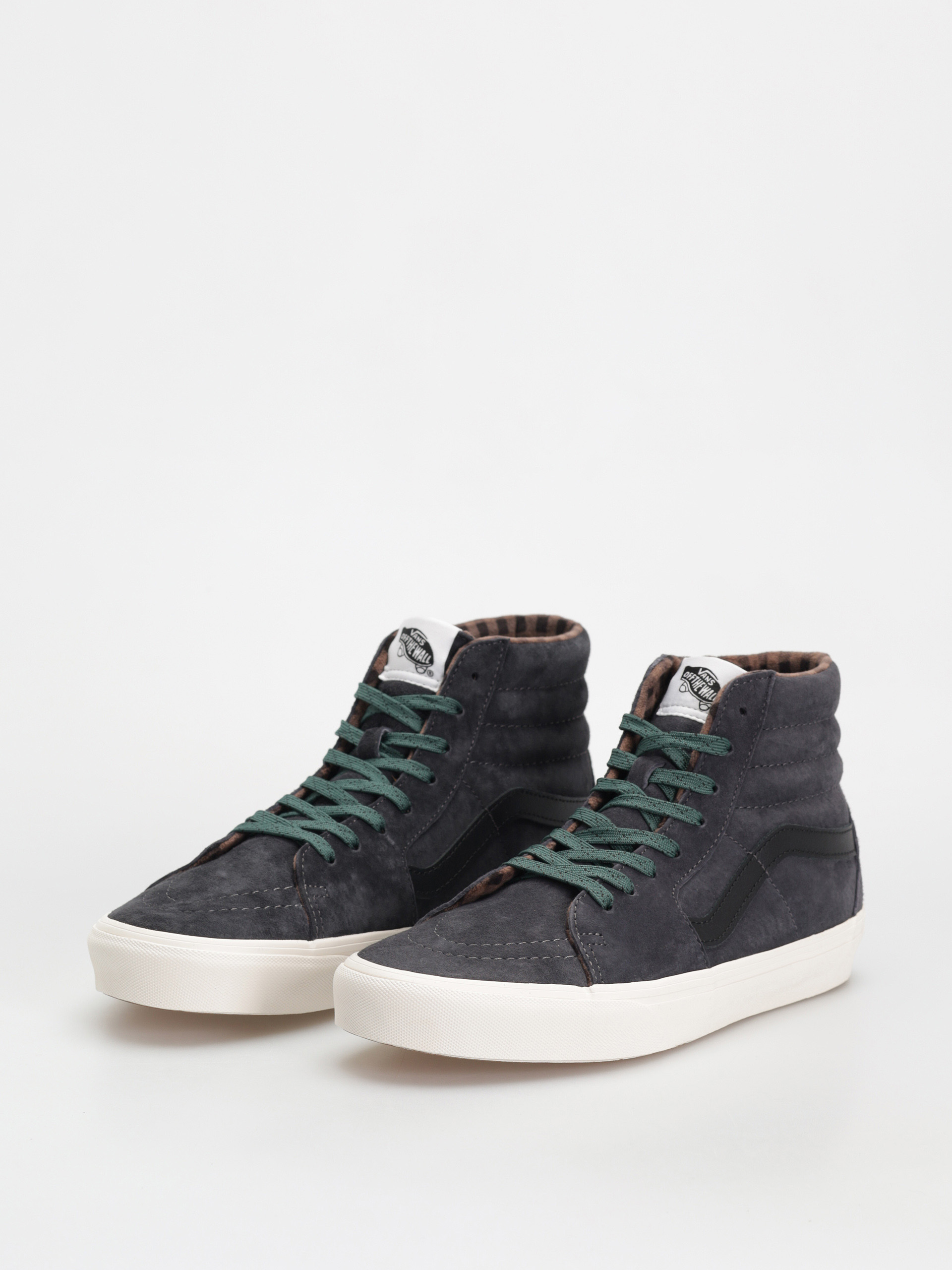 Vans Sk8 Hi Cipők (pig suede plaid gray/black)