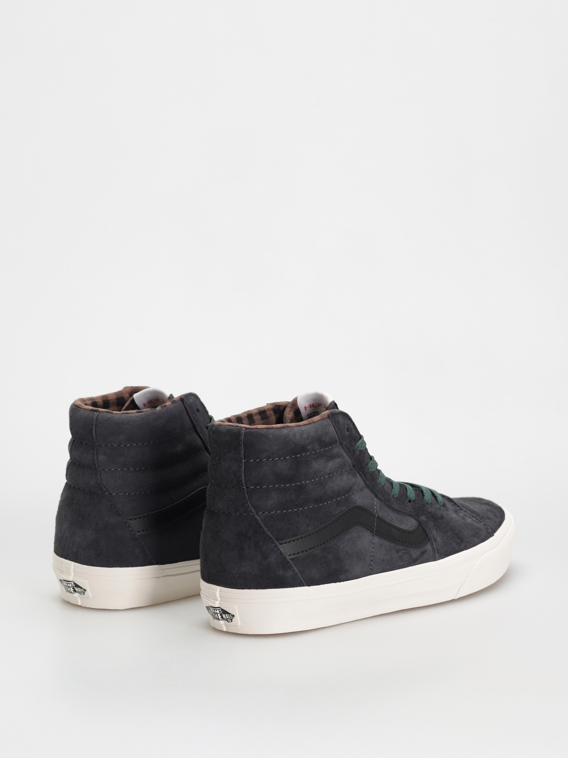 Vans Sk8 Hi Cipők (pig suede plaid gray/black)