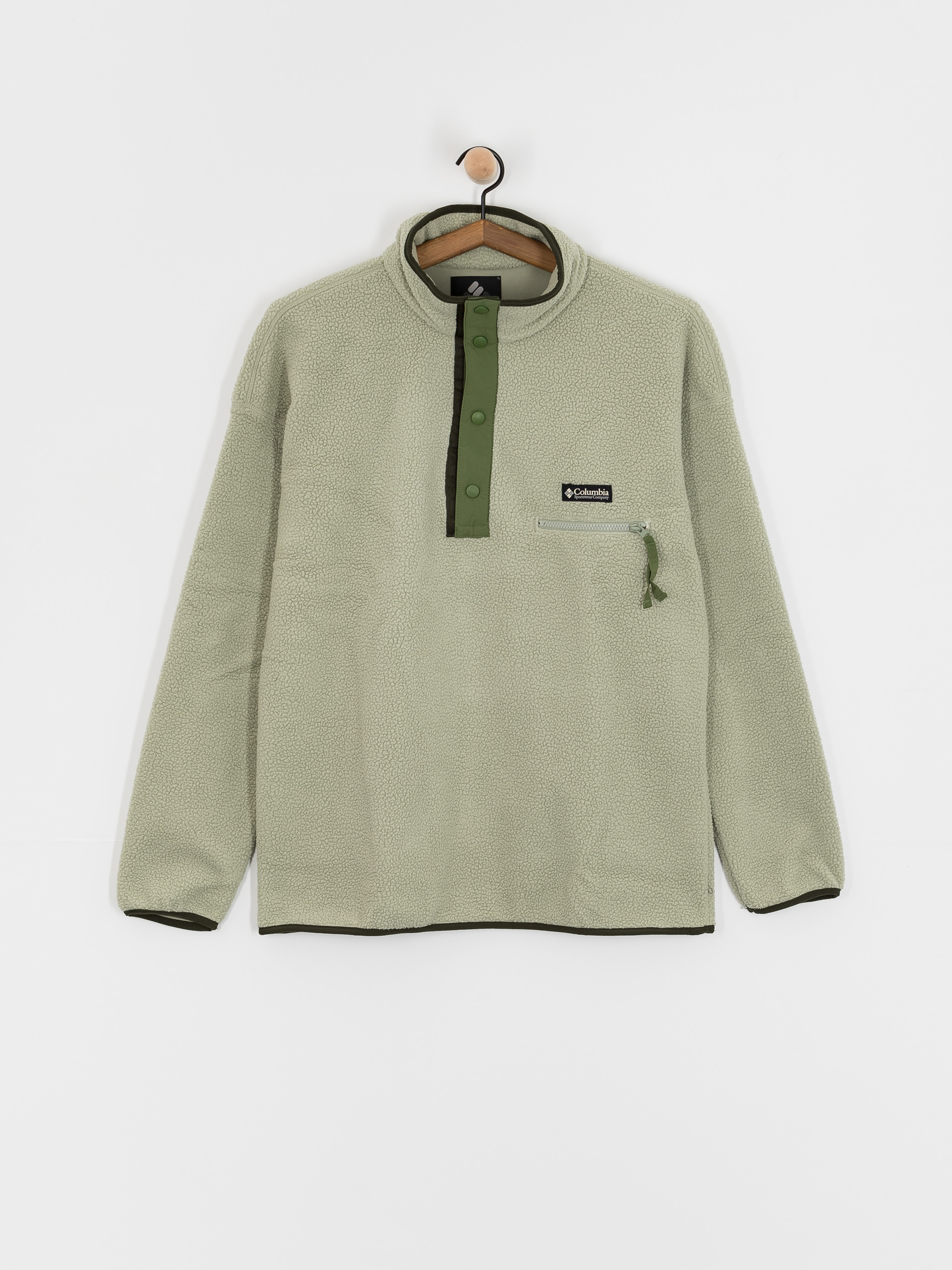 Férfi Polár pulóver Columbia Helvetia II Half Snap (safari)