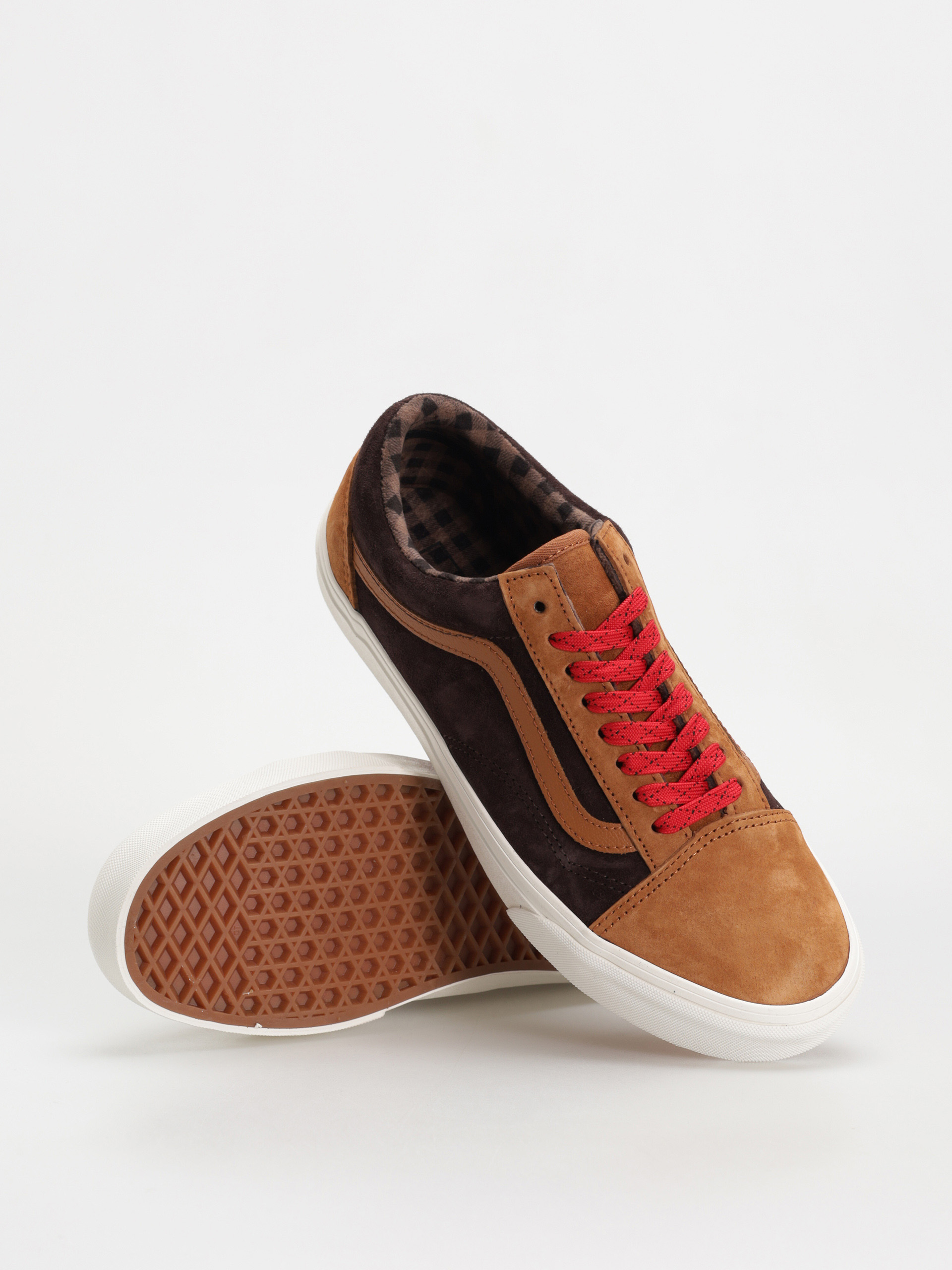 Cipők Vans Old Skool (pig suede plaid glazed ginger)
